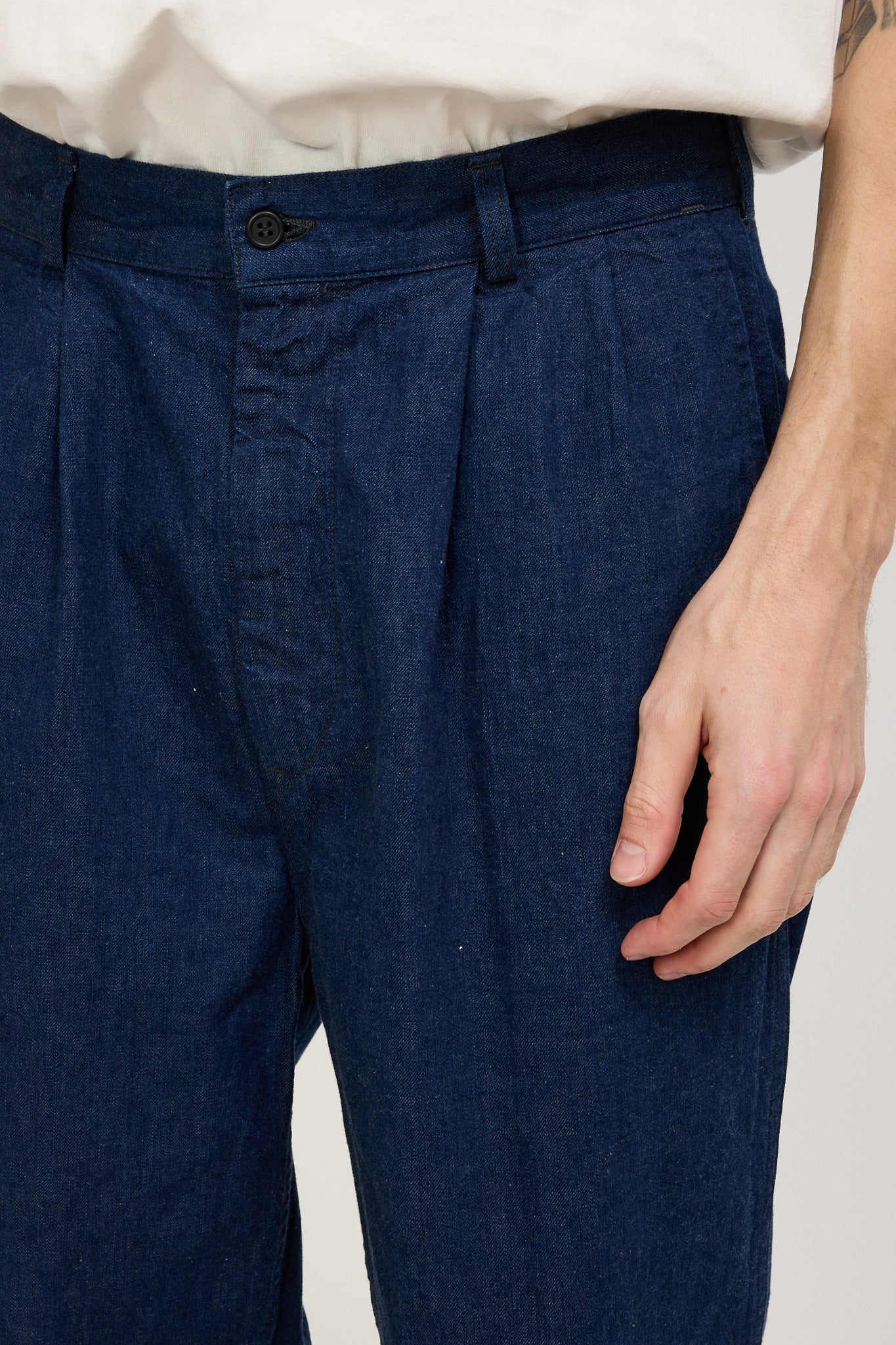 Orslow | Two-Tuck Denim Wide Trouser One Wash | Maplestore