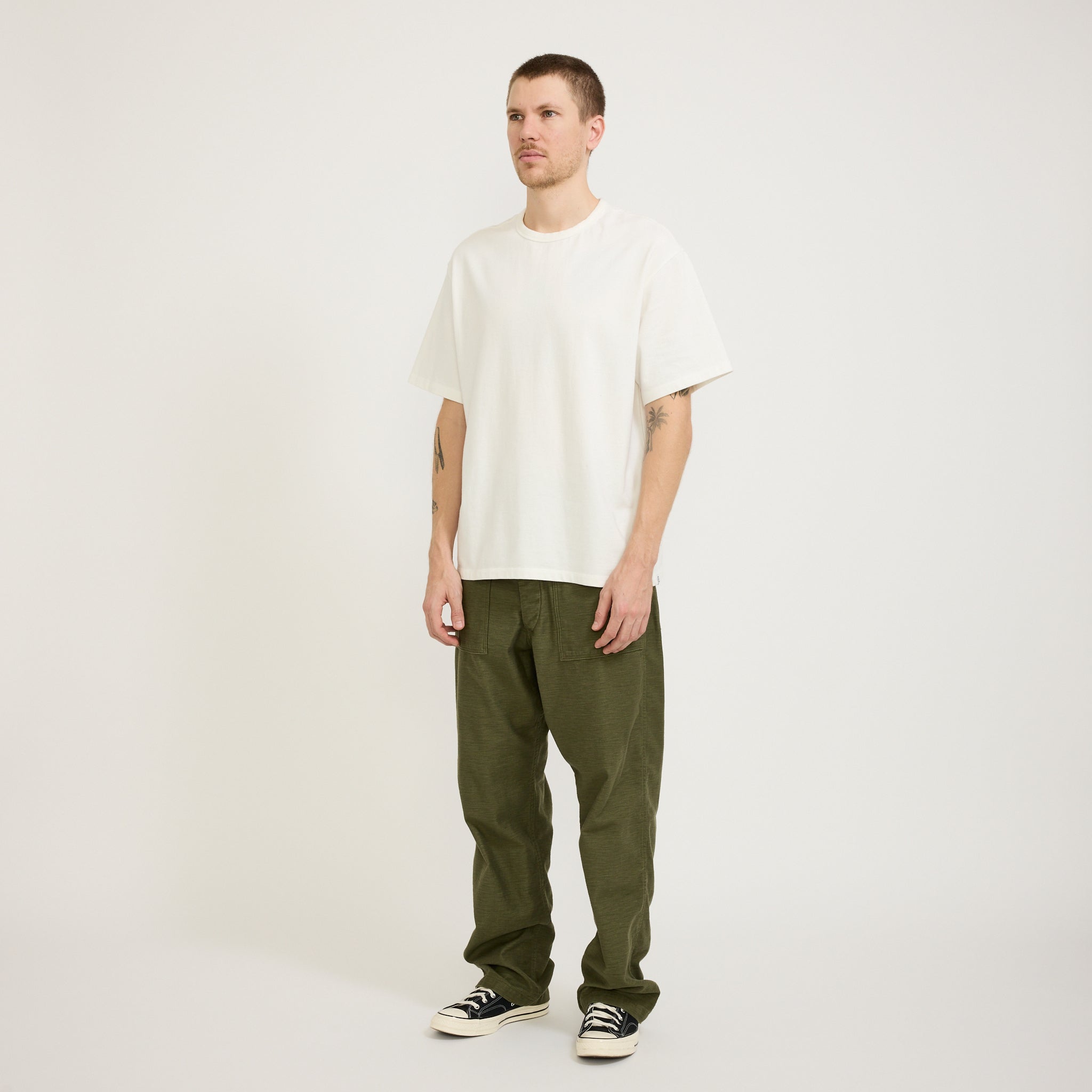 Vintage Fit Fatigue Pants Dark Olive