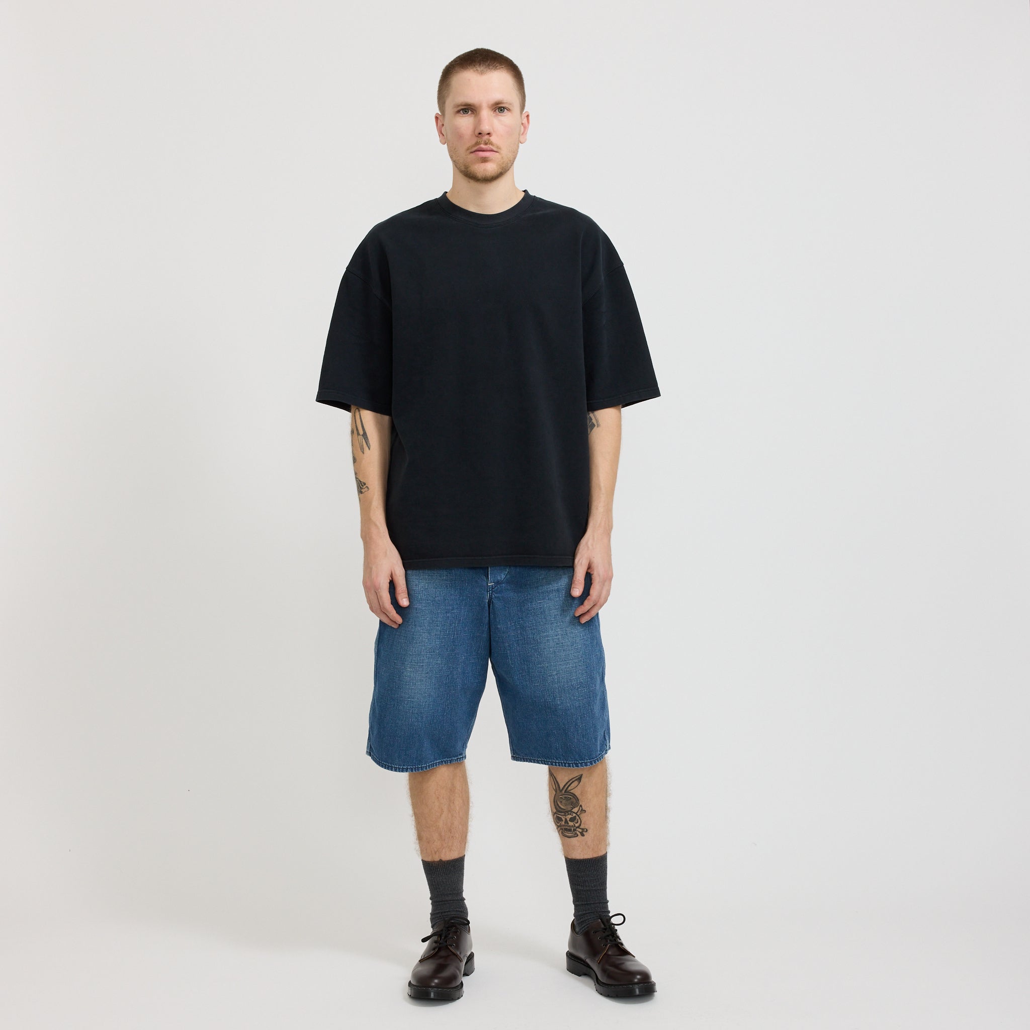 Wide Fit 40's Painter Shorts Denim Used