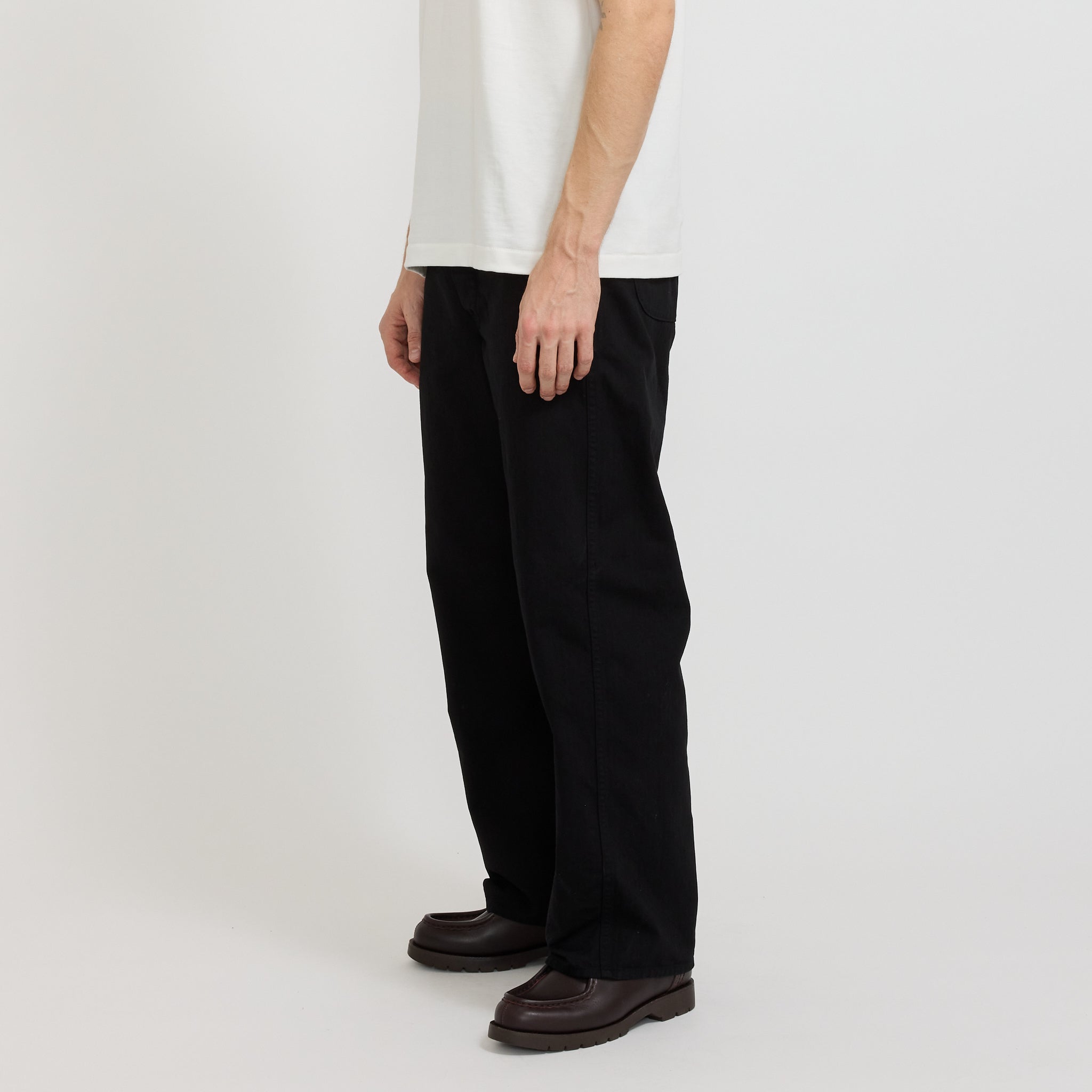 Wide Fit French Work Pants Black