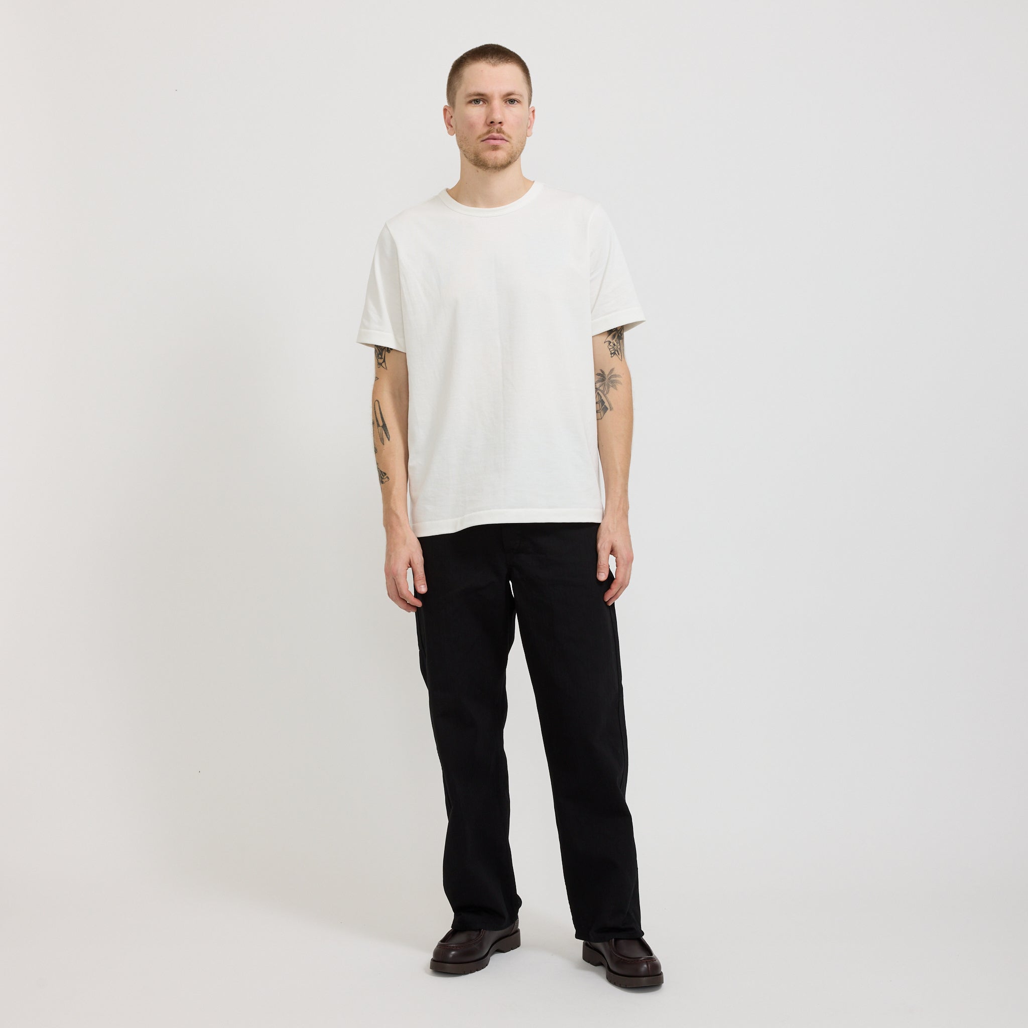 Wide Fit French Work Pants Black
