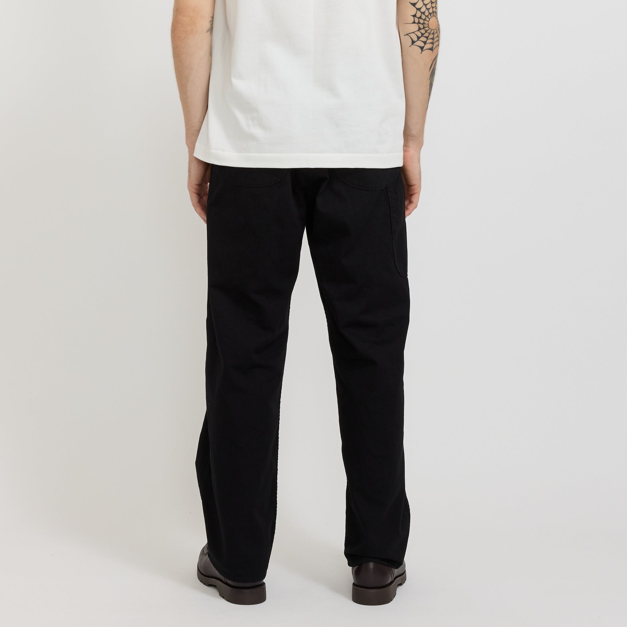 Wide Fit French Work Pants Black