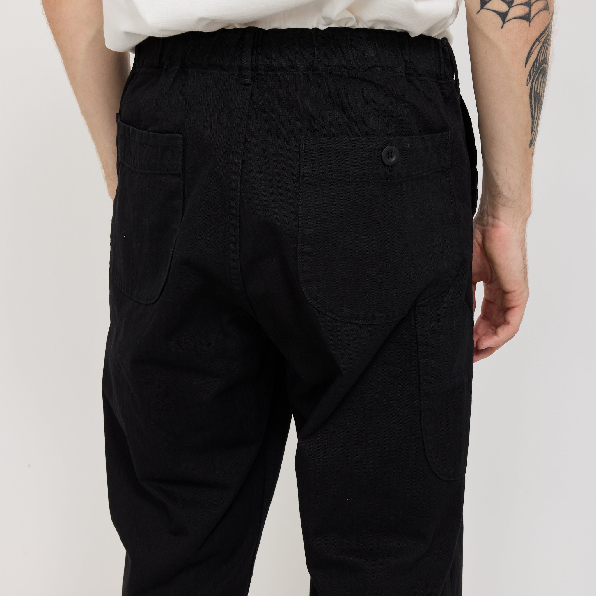 Wide Fit French Work Pants Black