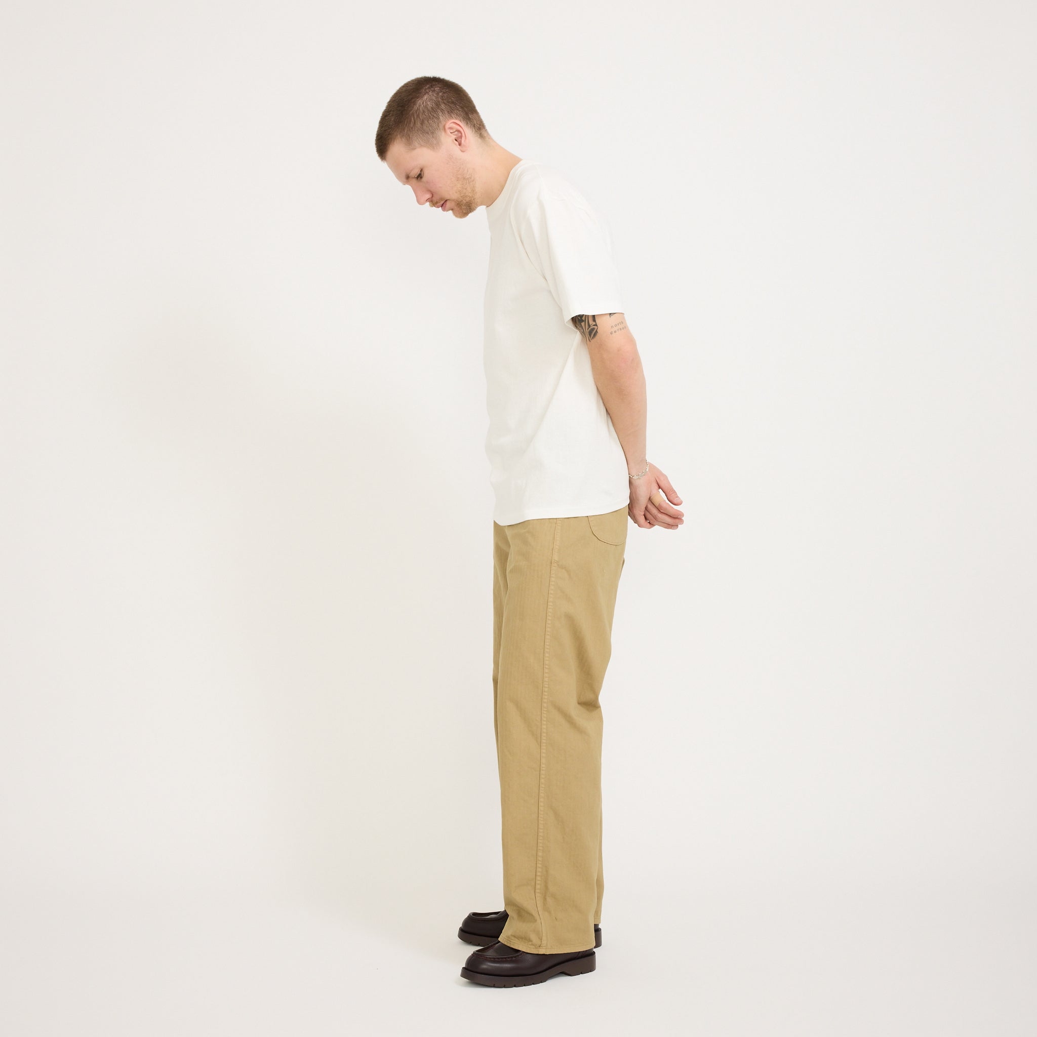 Wide Fit French Work Pants Khaki