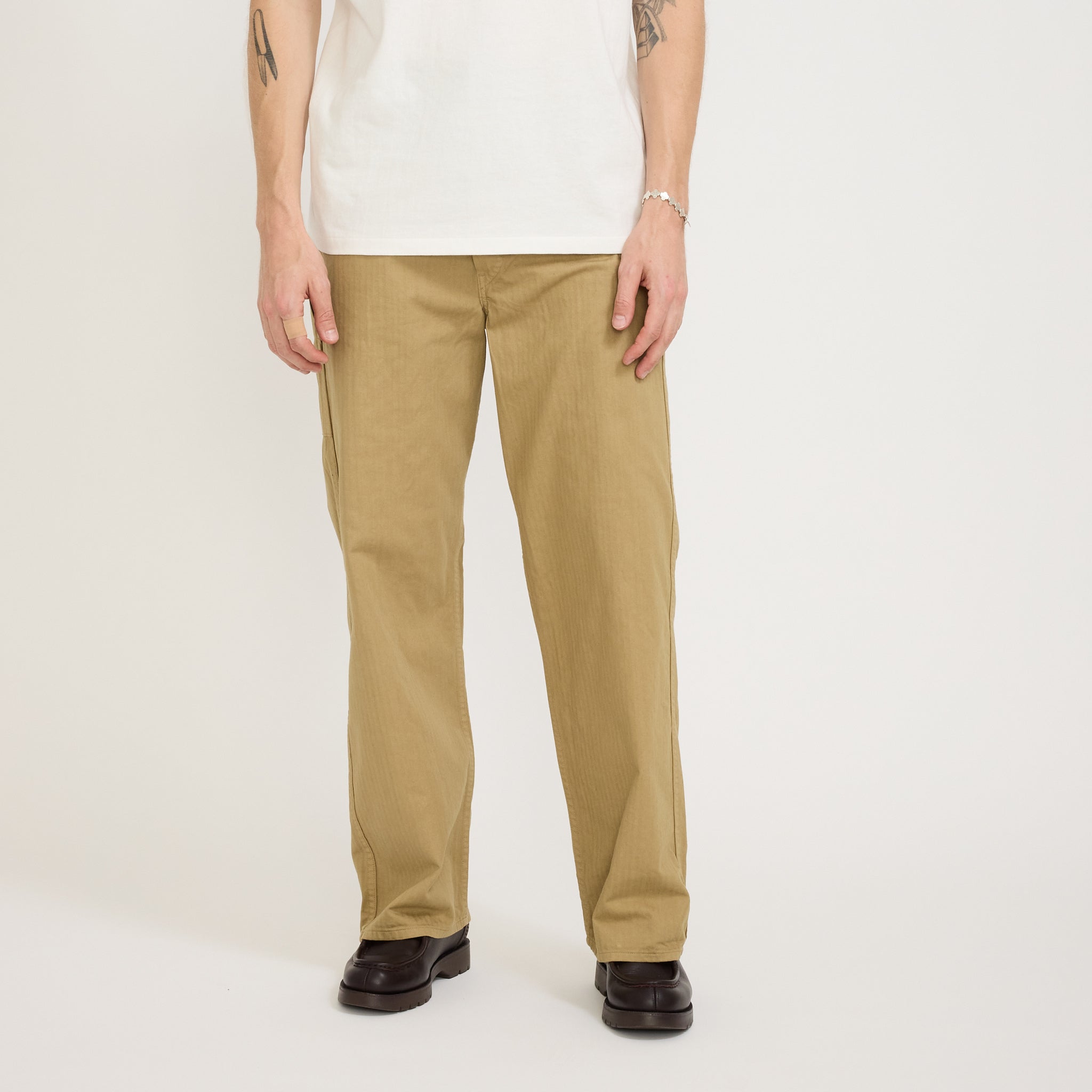 Wide Fit French Work Pants Khaki