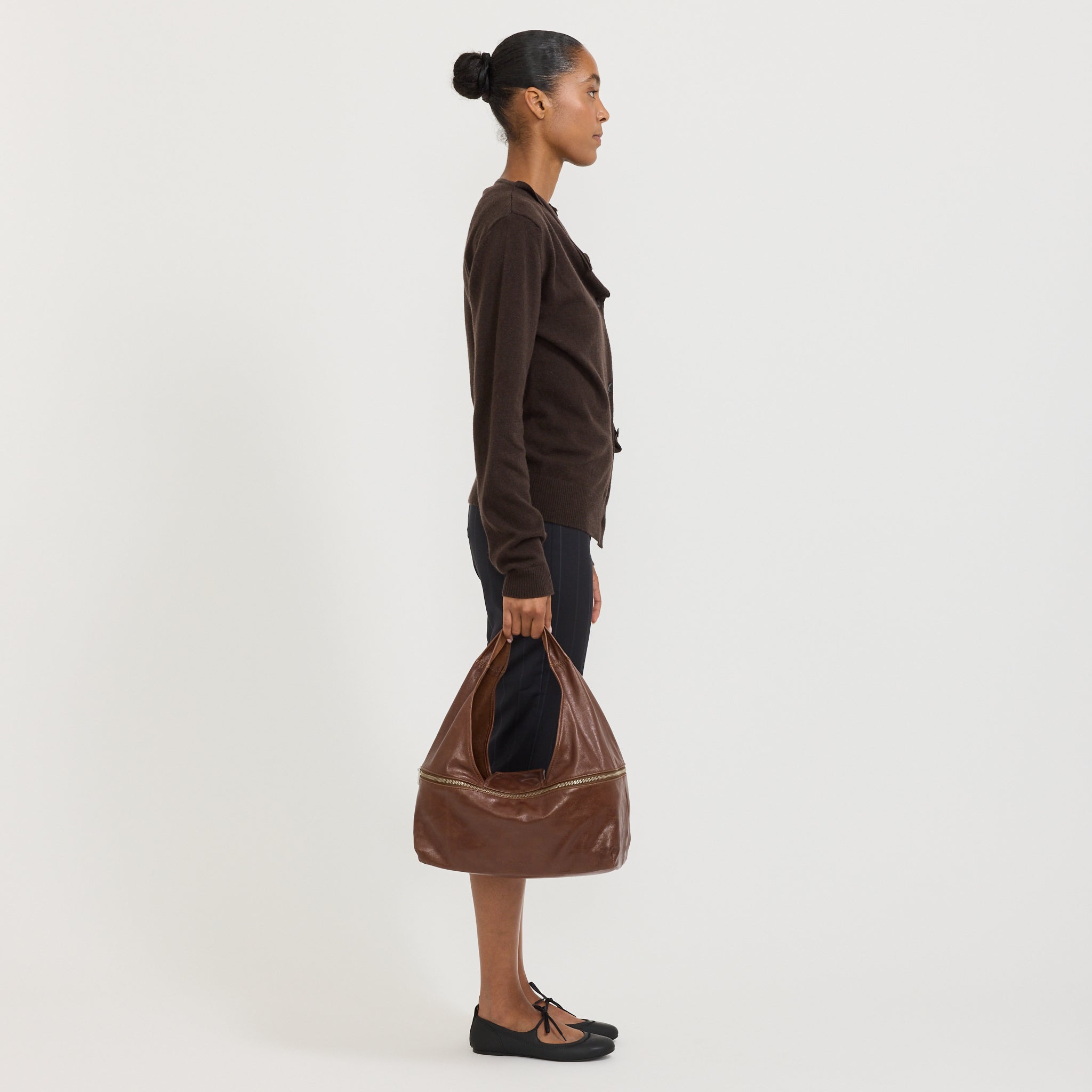 Riba Zip Bag Brown