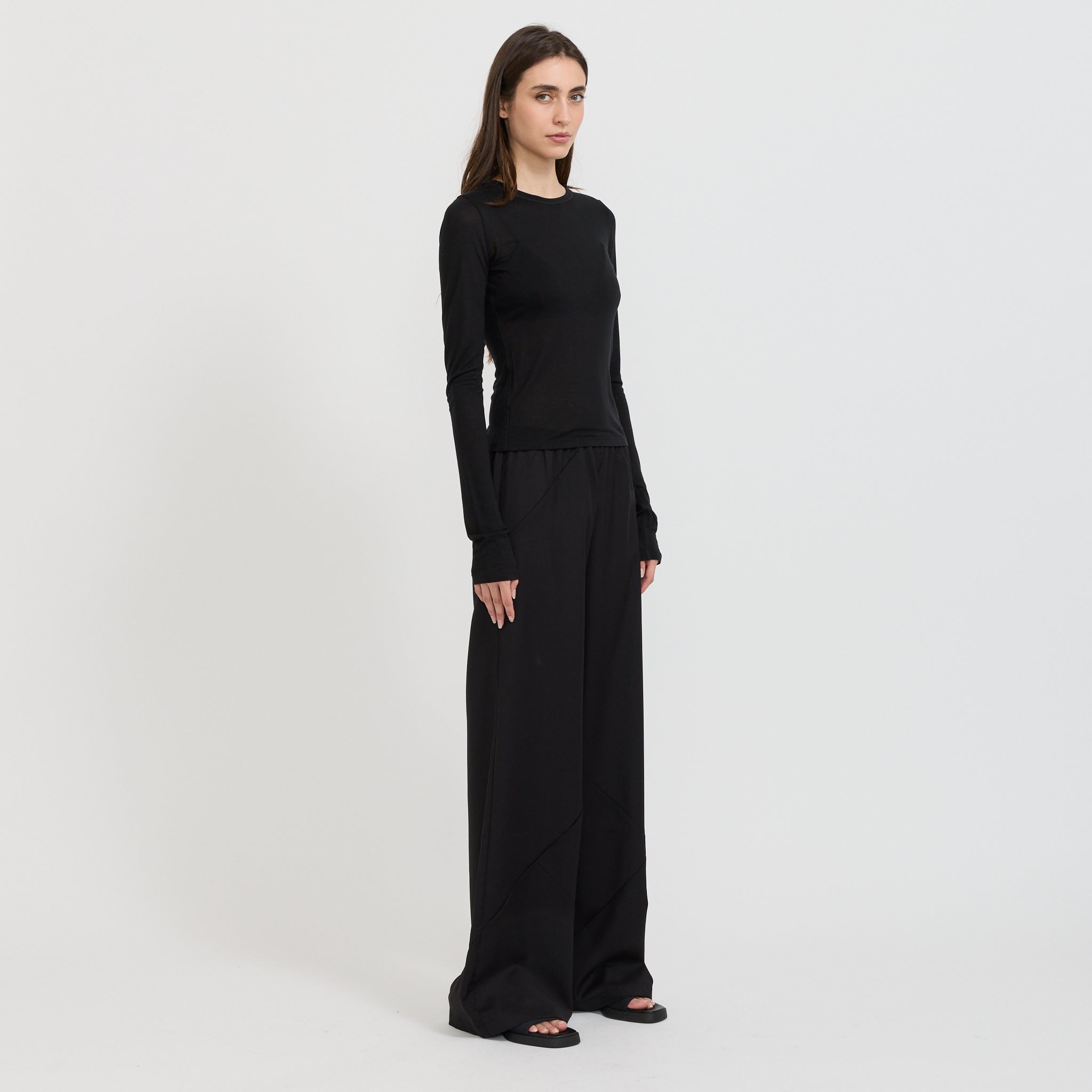 Paris Georgia | Bias Wool Pants Black | Maplestore
