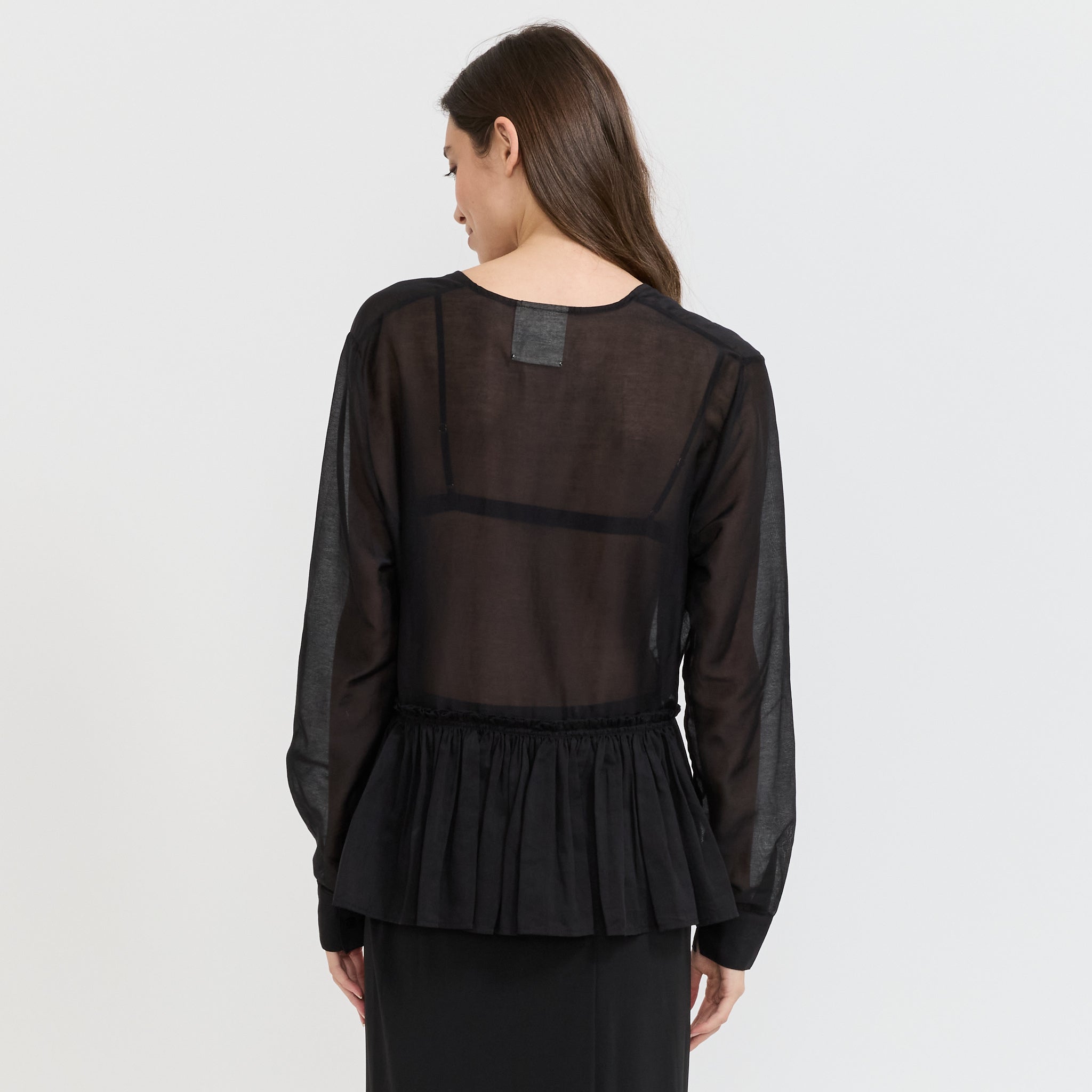 Paris Georgia | Silk Voile Top Black | Maplestore