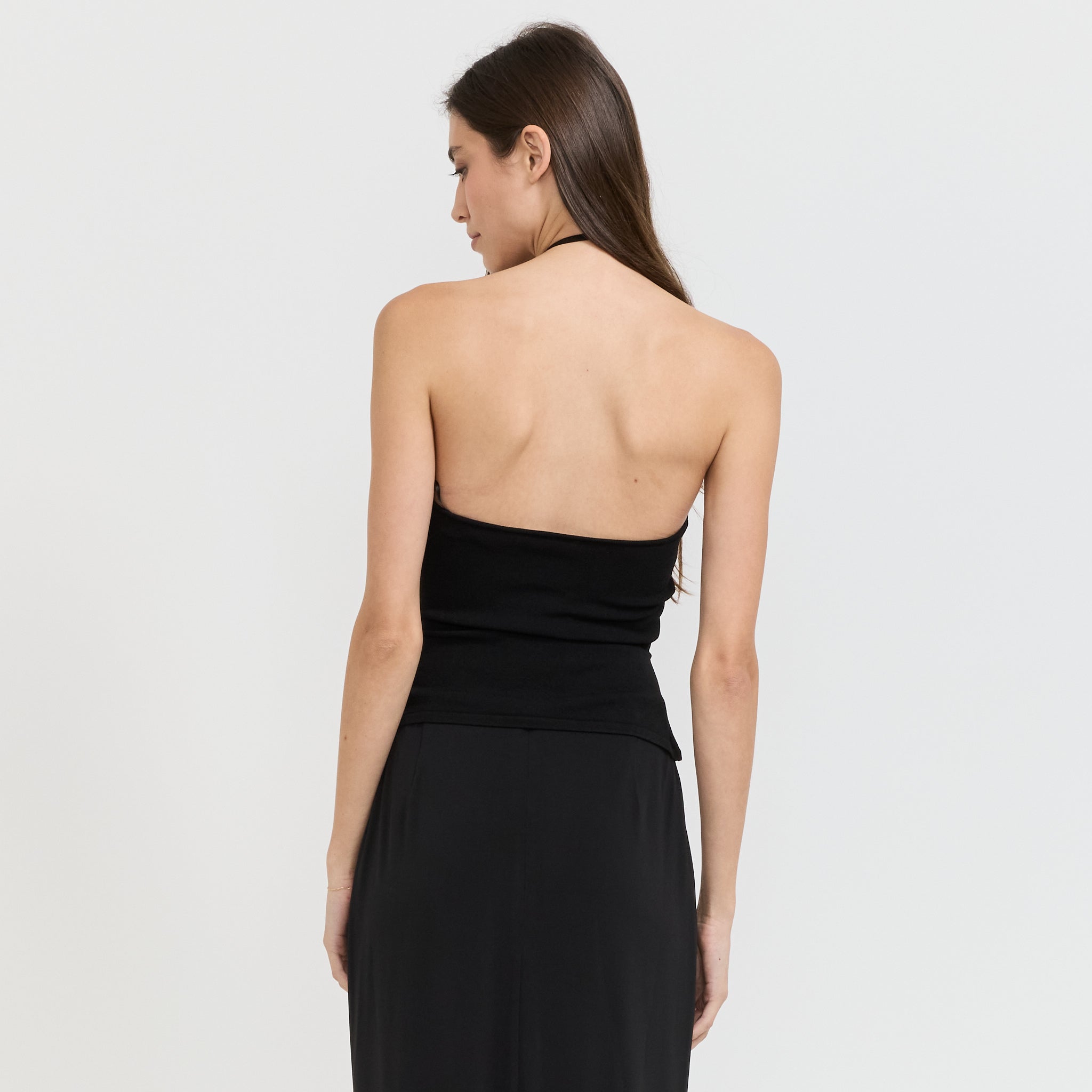 Paris Georgia | Halter Hardware Top Black Knitwear | Maplestore
