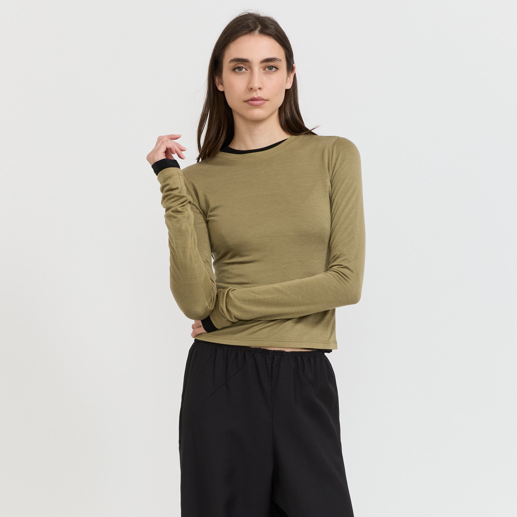 Paris Georgia | Sheer Long Sleeve Top Clay | Maplestore