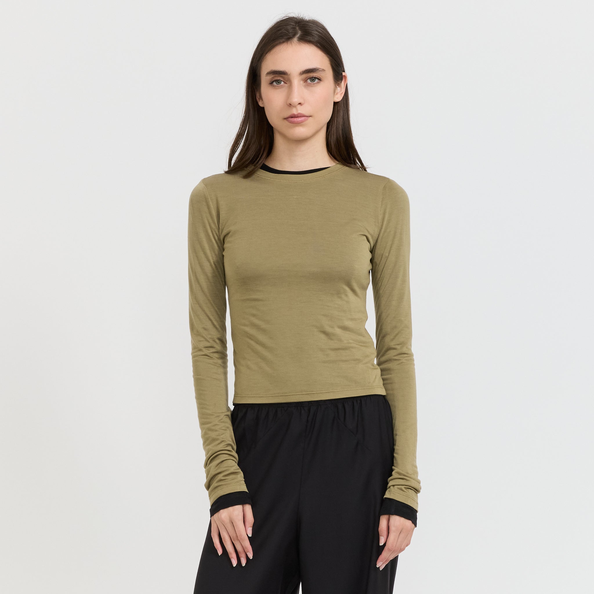 Paris Georgia | Sheer Long Sleeve Top Clay | Maplestore