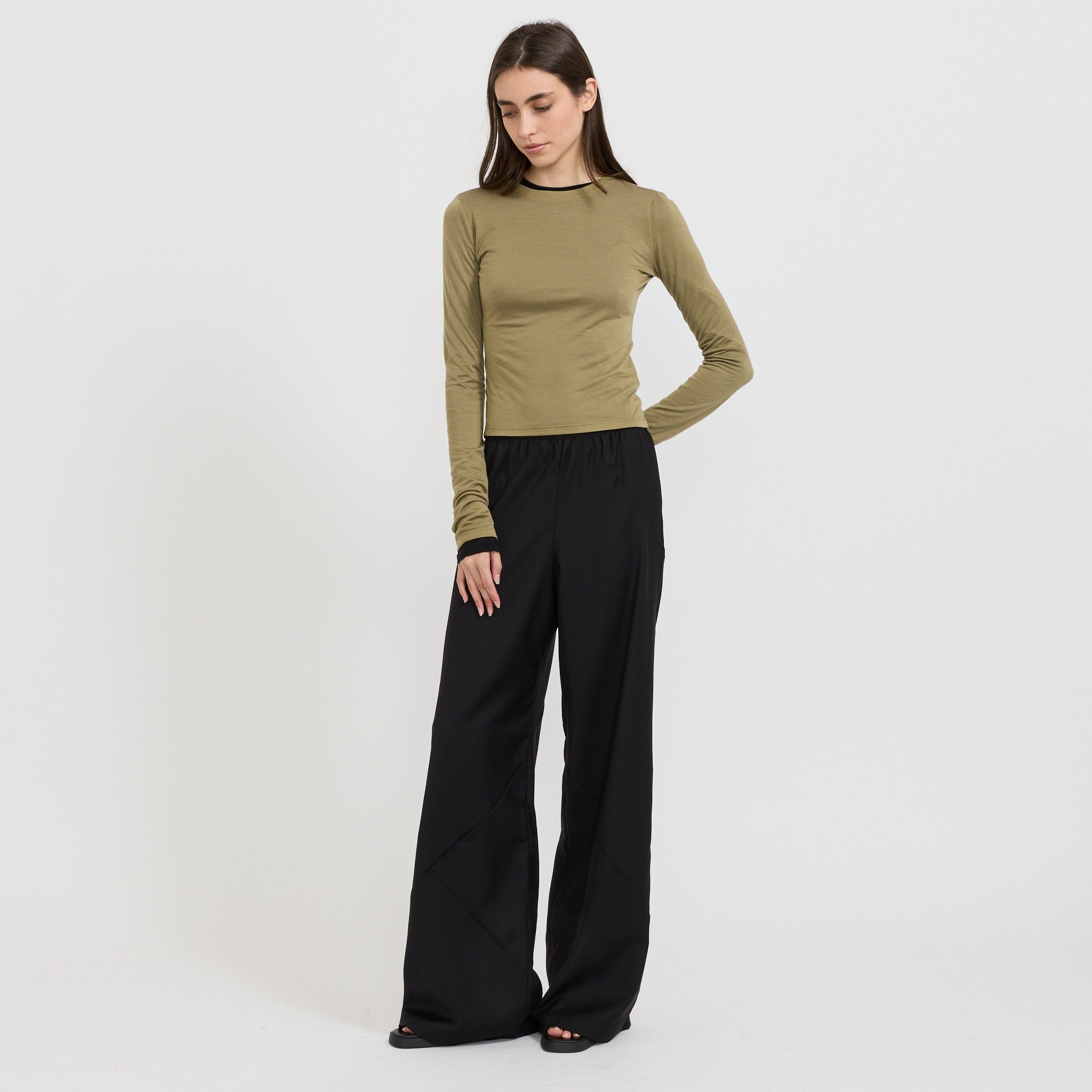 Paris Georgia | Sheer Long Sleeve Top Clay | Maplestore