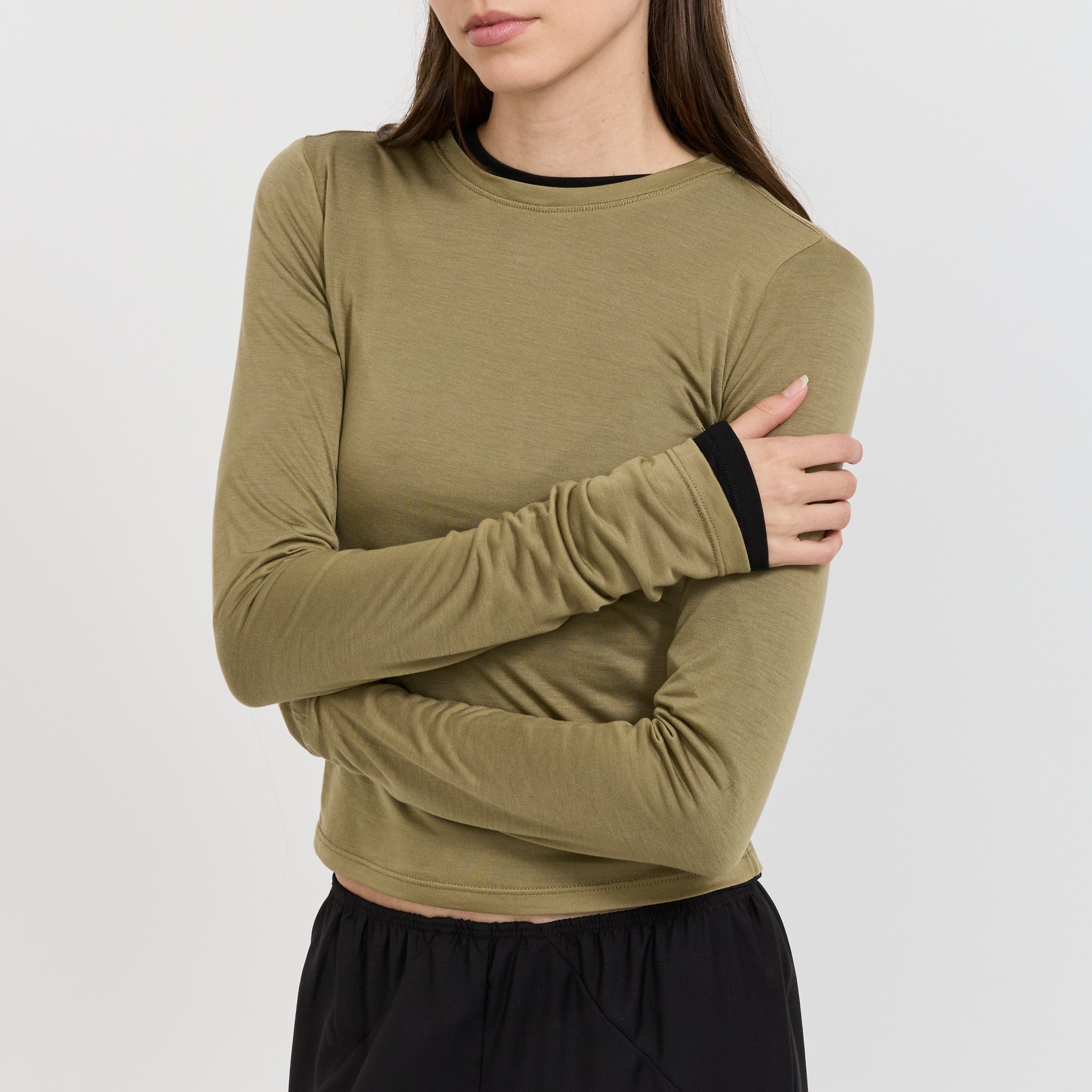 Paris Georgia | Sheer Long Sleeve Top Clay | Maplestore