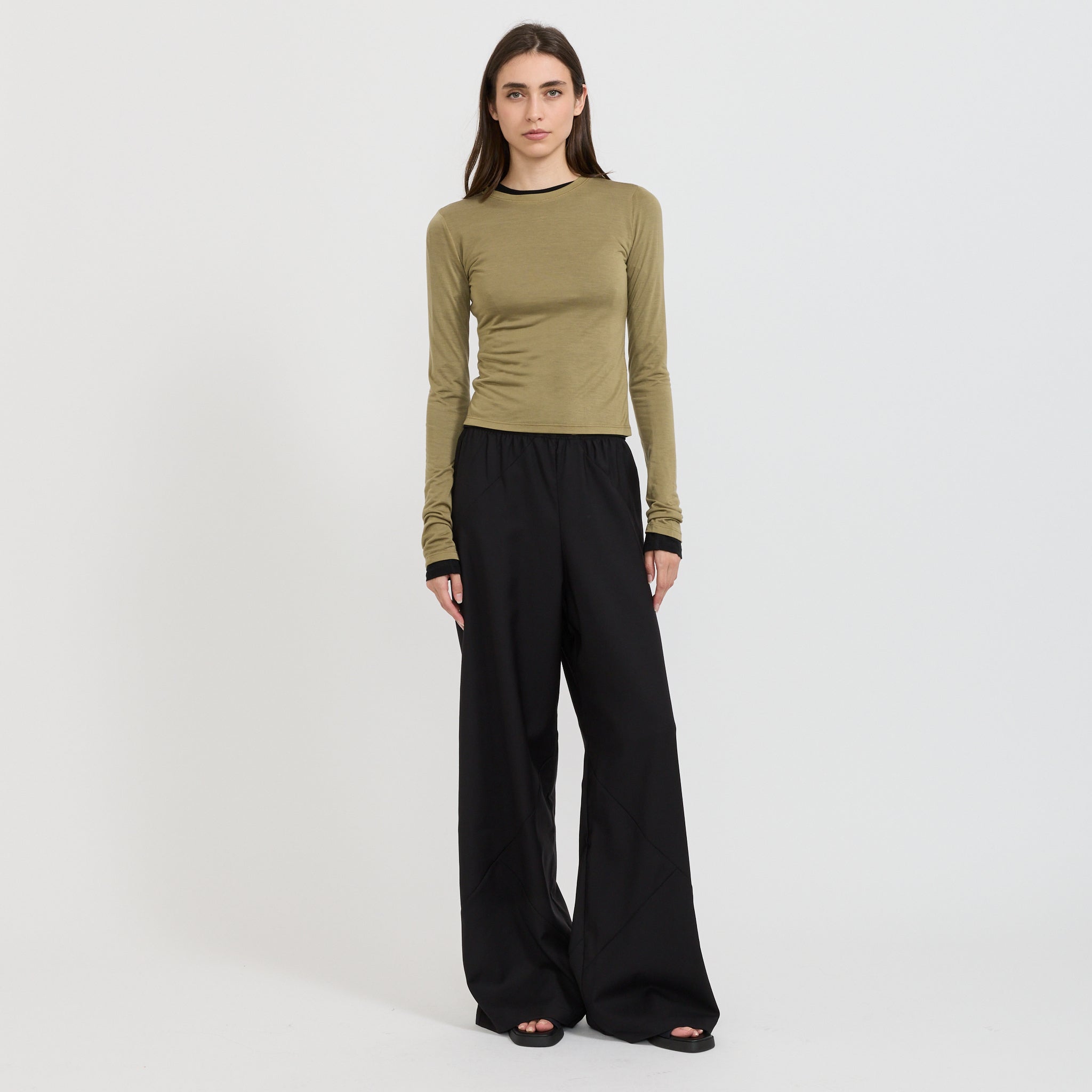 Paris Georgia | Sheer Long Sleeve Top Clay | Maplestore