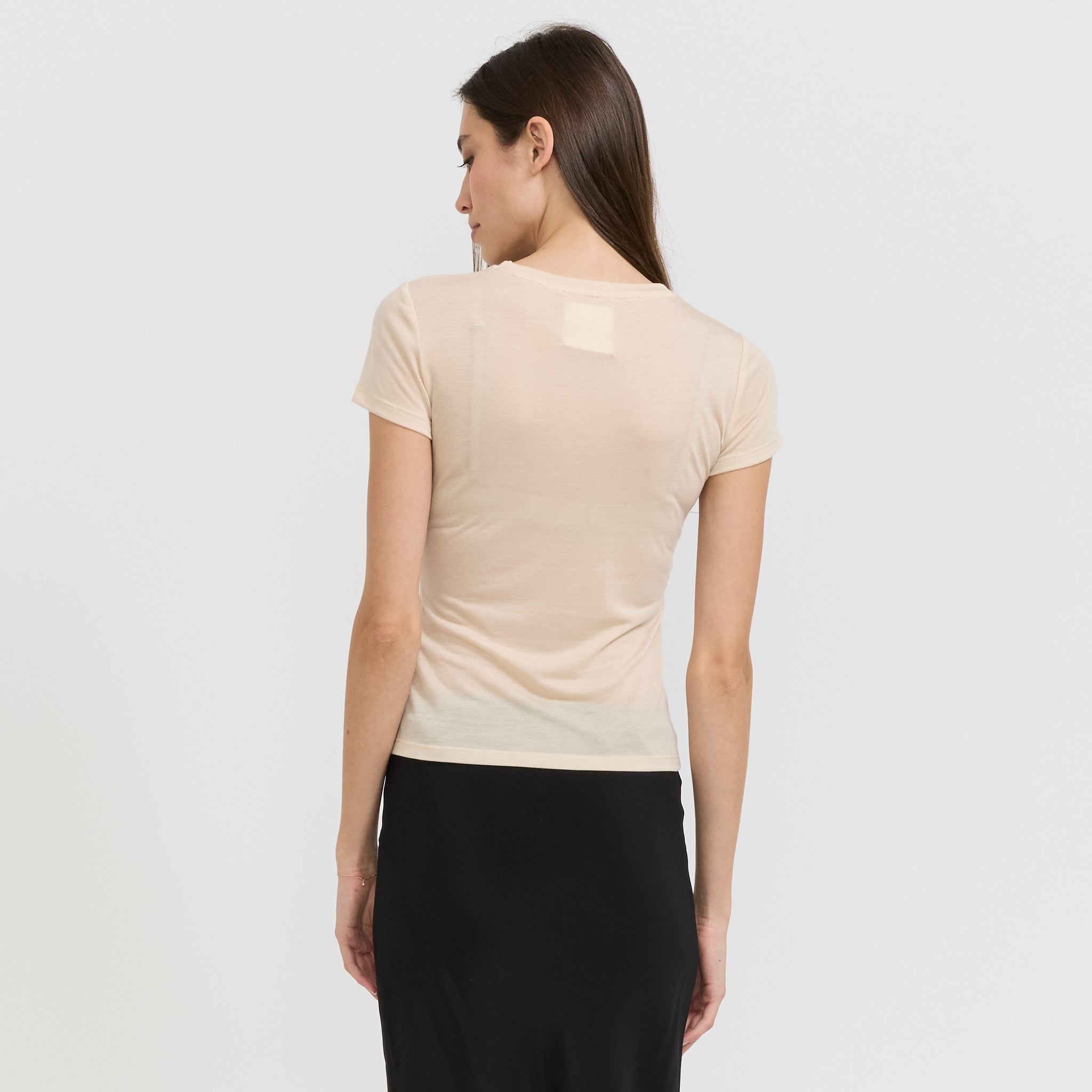 Paris Georgia | Sheer Baby Tee Nude | Maplestore