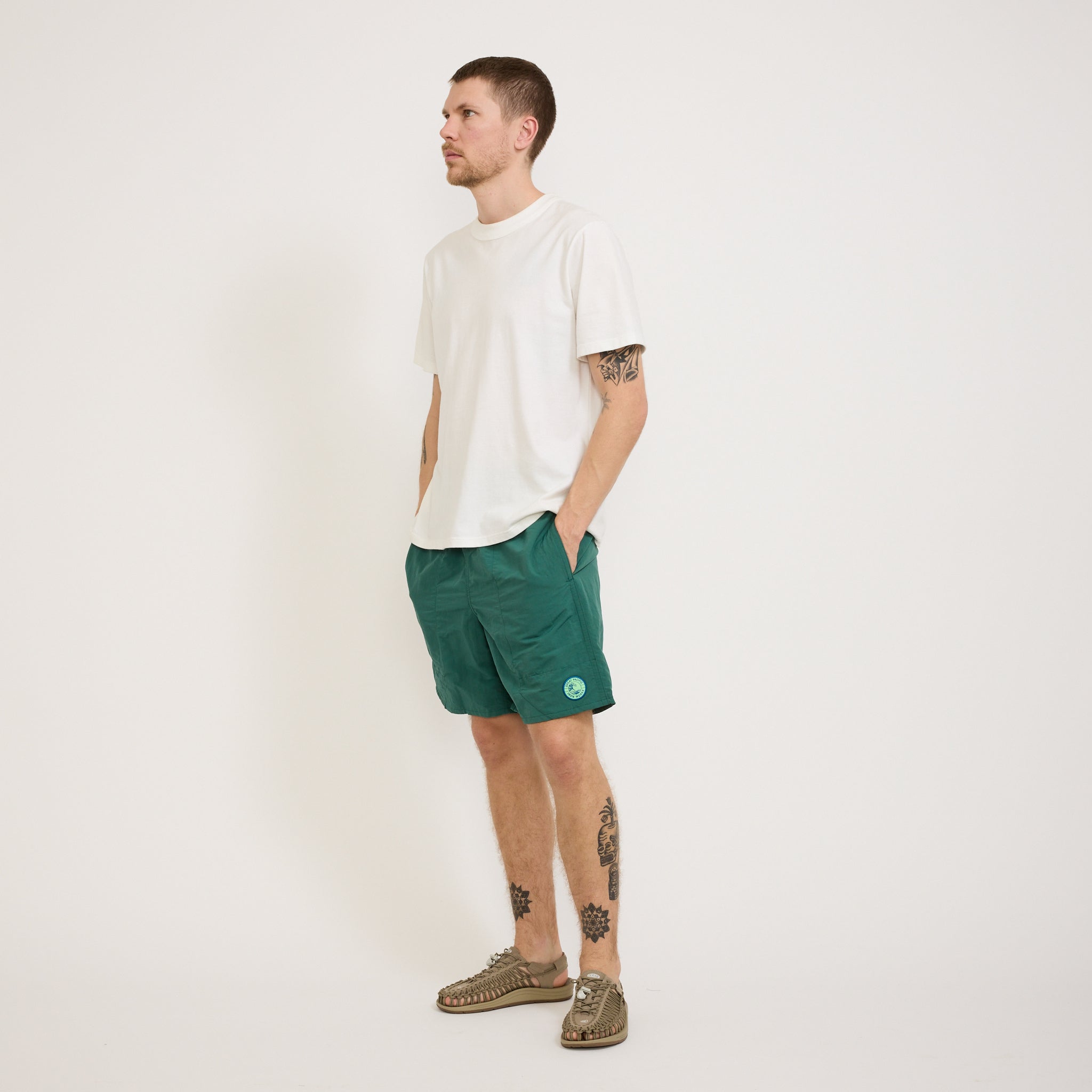 Baggies Longs 7 in. GPIW Crest: Conifer Green