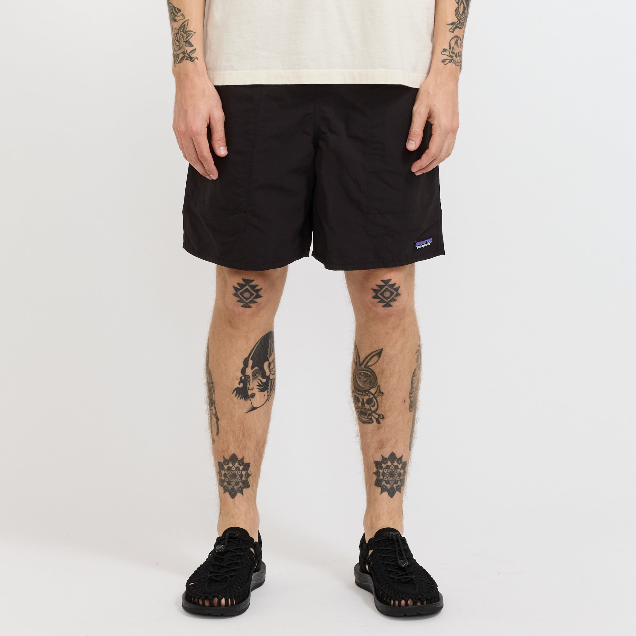 Baggies Shorts Longs - 7 in. Black w/Black