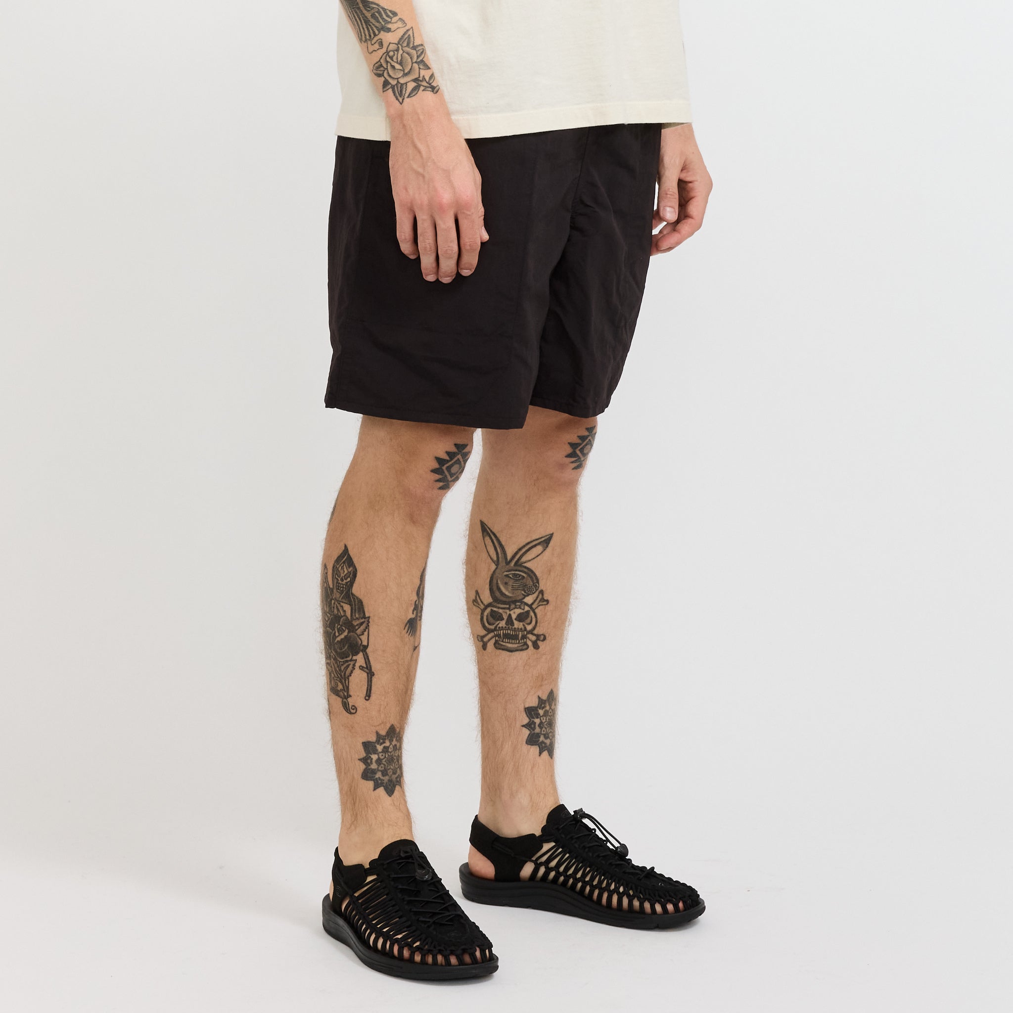 Baggies Shorts Longs - 7 in. Black w/Black
