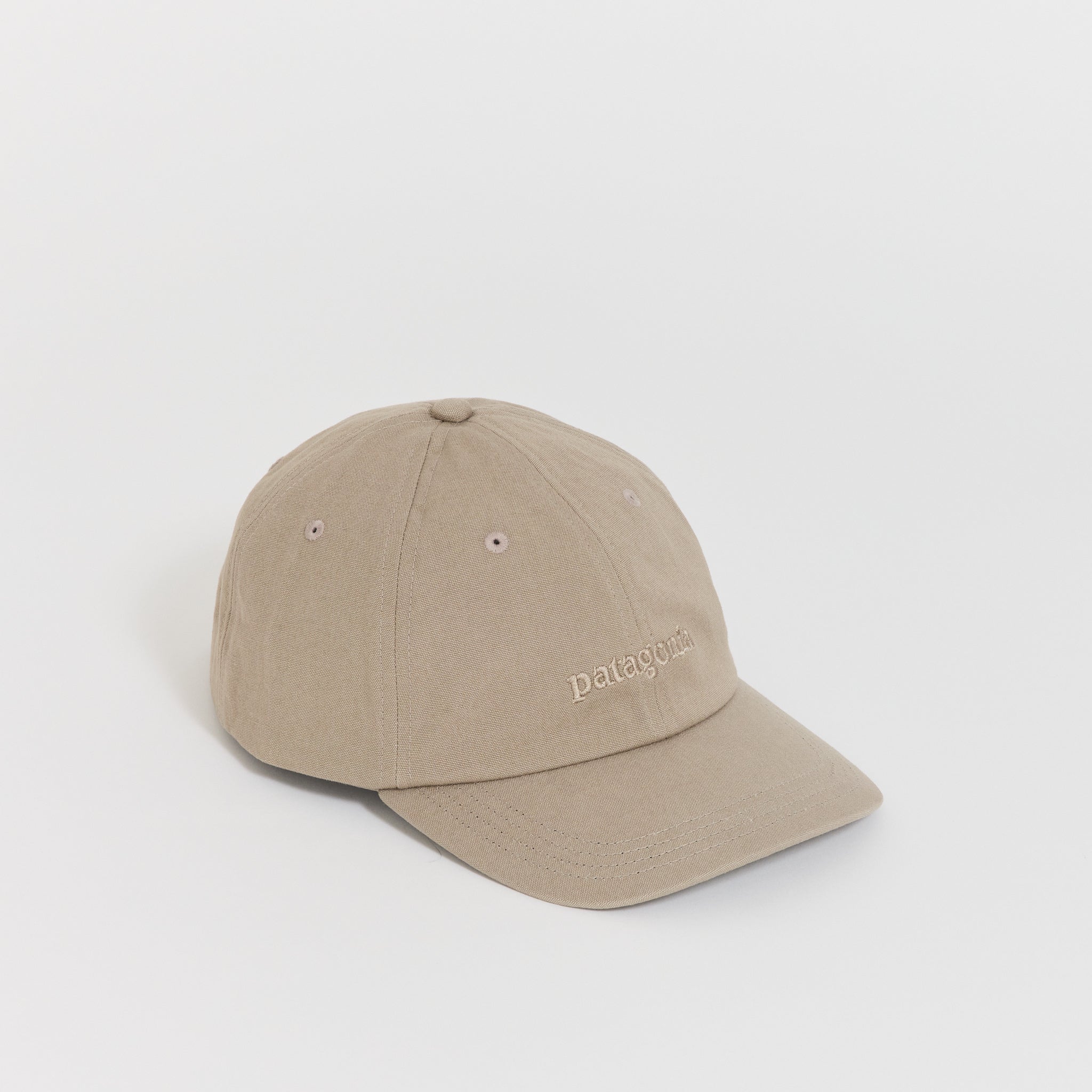 Fitz Roy Icon Trad Cap Text Logo: Seabird Grey