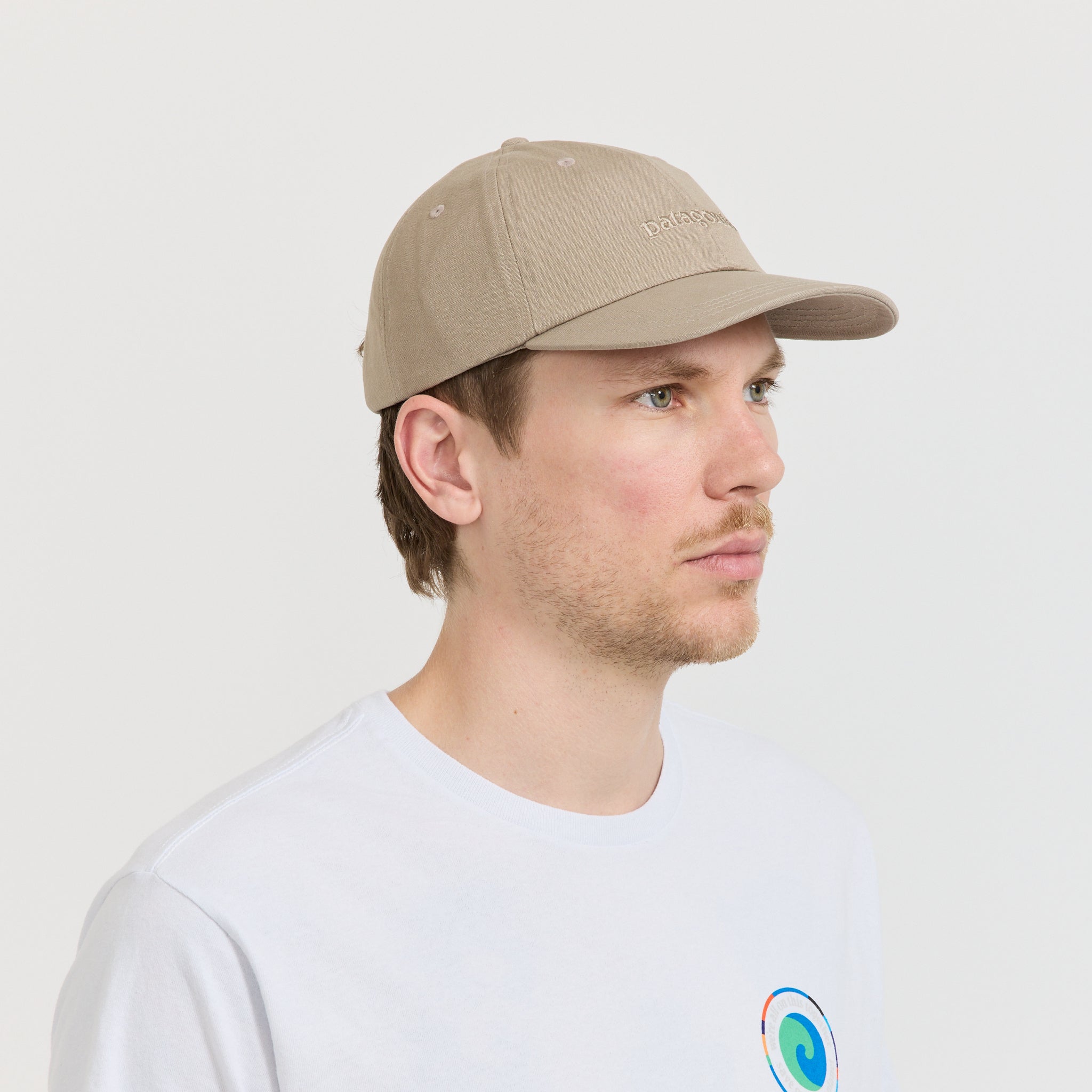 Fitz Roy Icon Trad Cap Text Logo: Seabird Grey