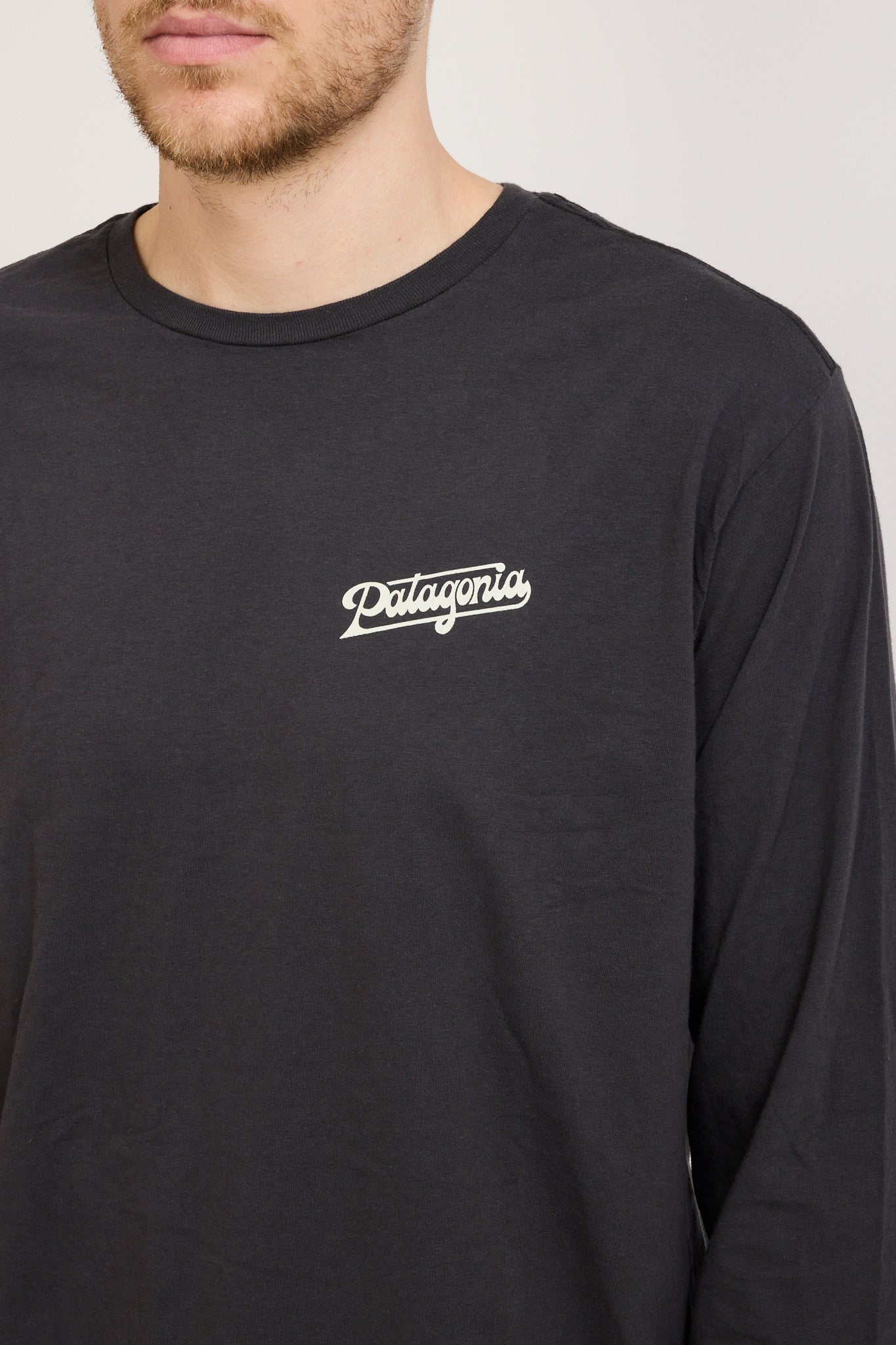 Patagonia | L/S Glider Type Organic T-Shirt Ink Black | Maplestore