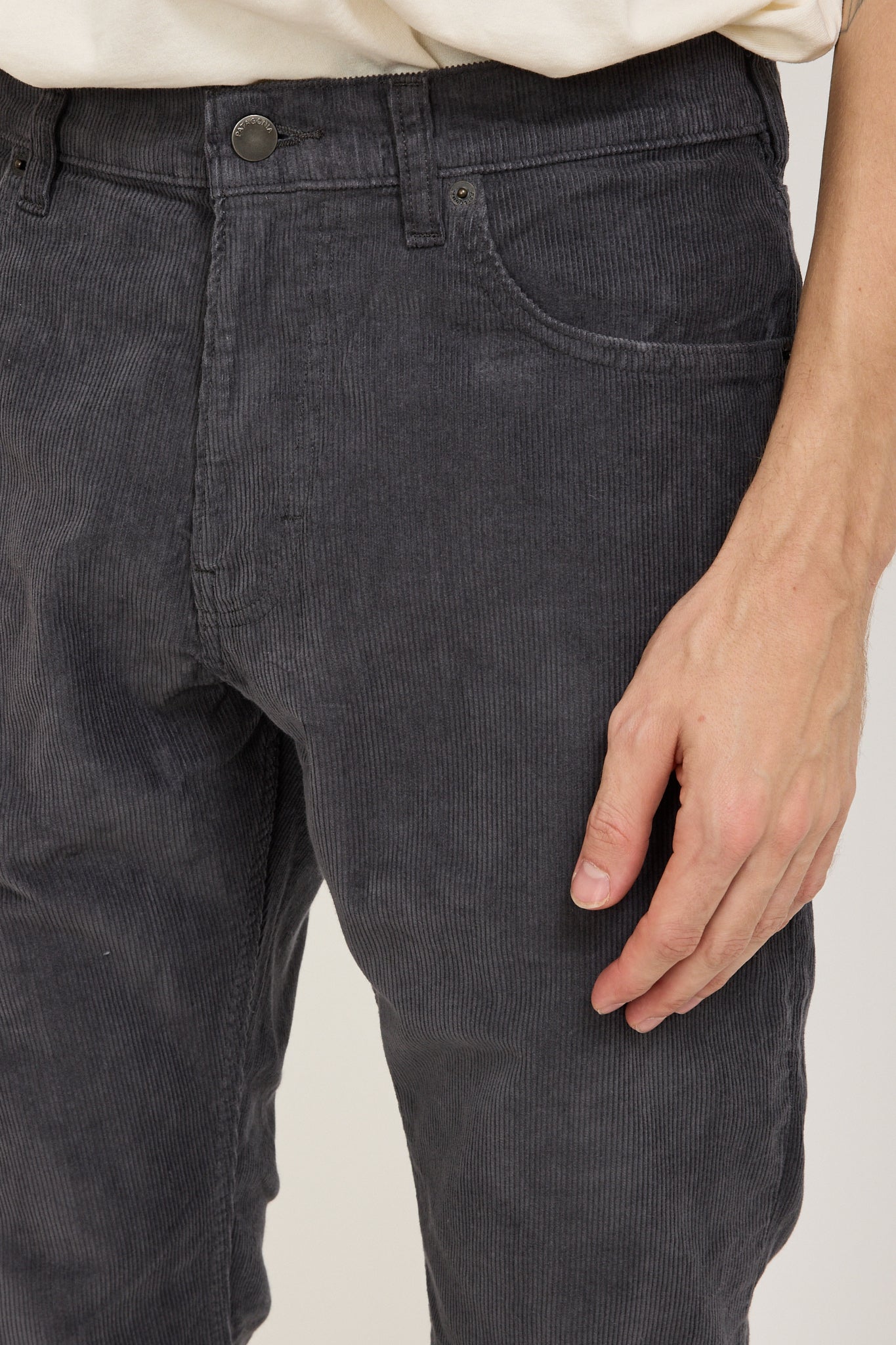 Organic Cotton Corduroy Jeans Forge Grey