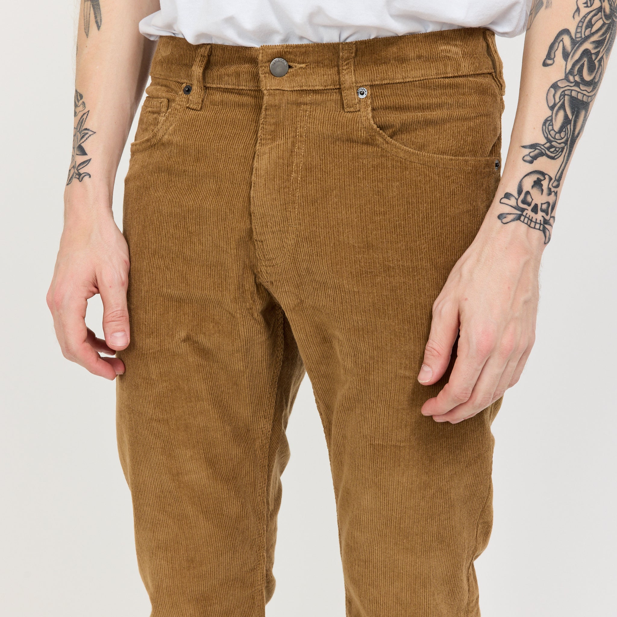 Organic Cotton Corduroy Jeans - Reg Coriander Brown