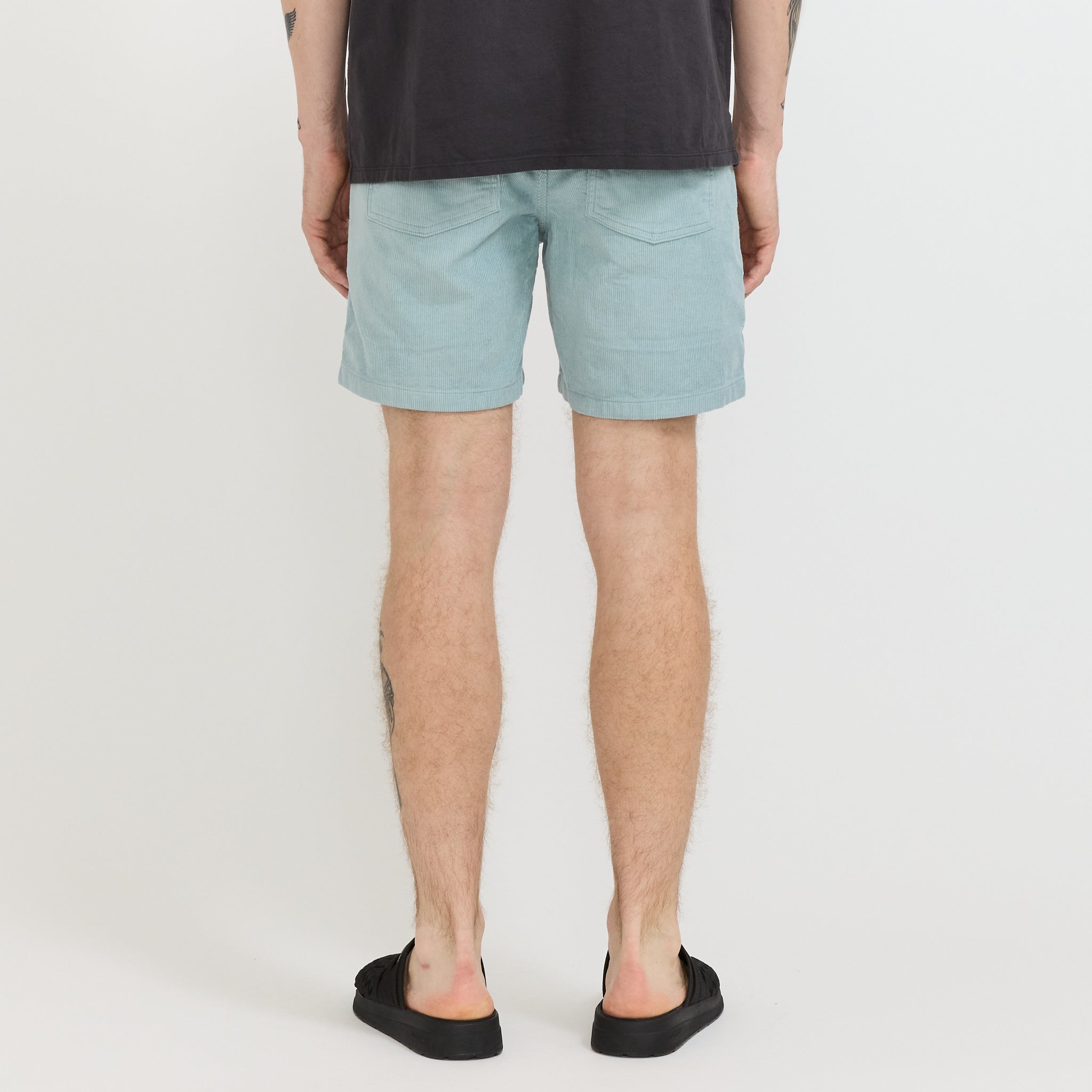 Organic Cotton Cord Utility Shorts - 6 in. Thermal Blue