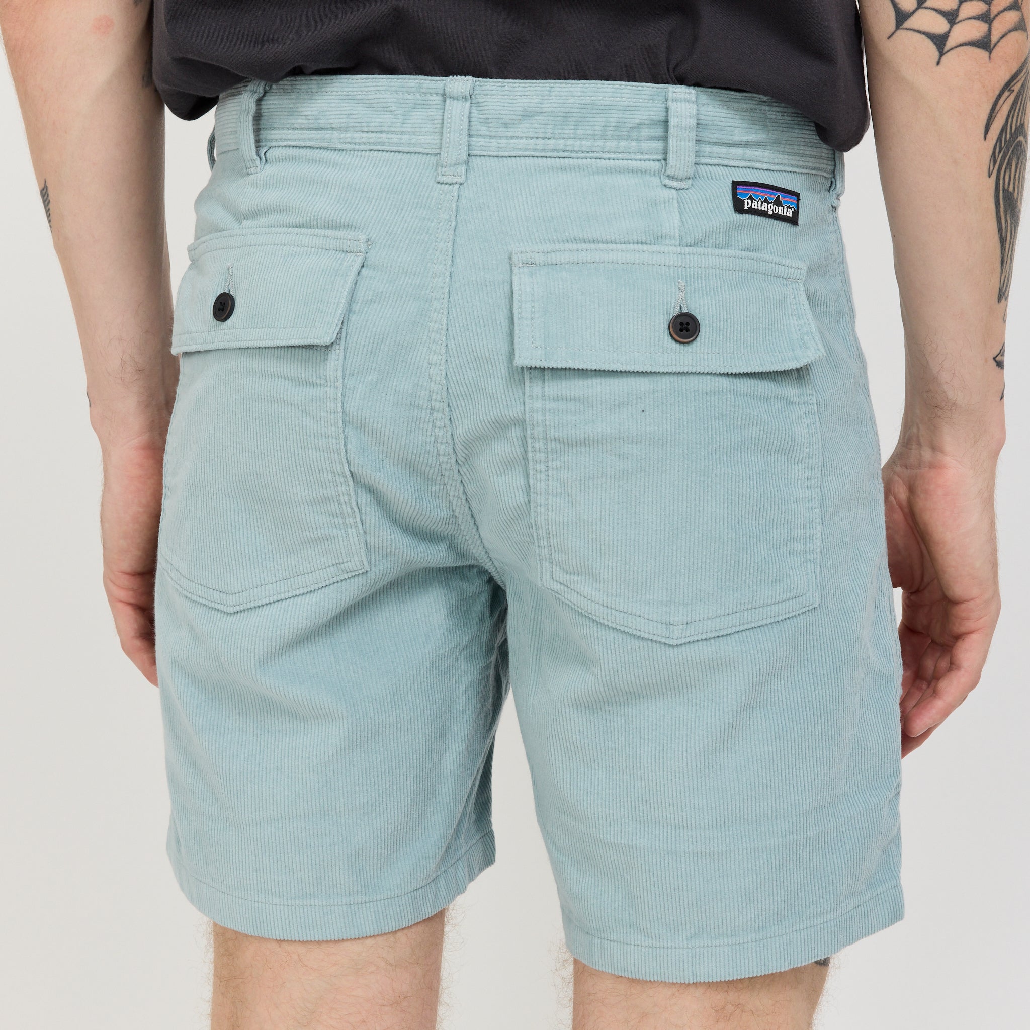 Organic Cotton Cord Utility Shorts - 6 in. Thermal Blue