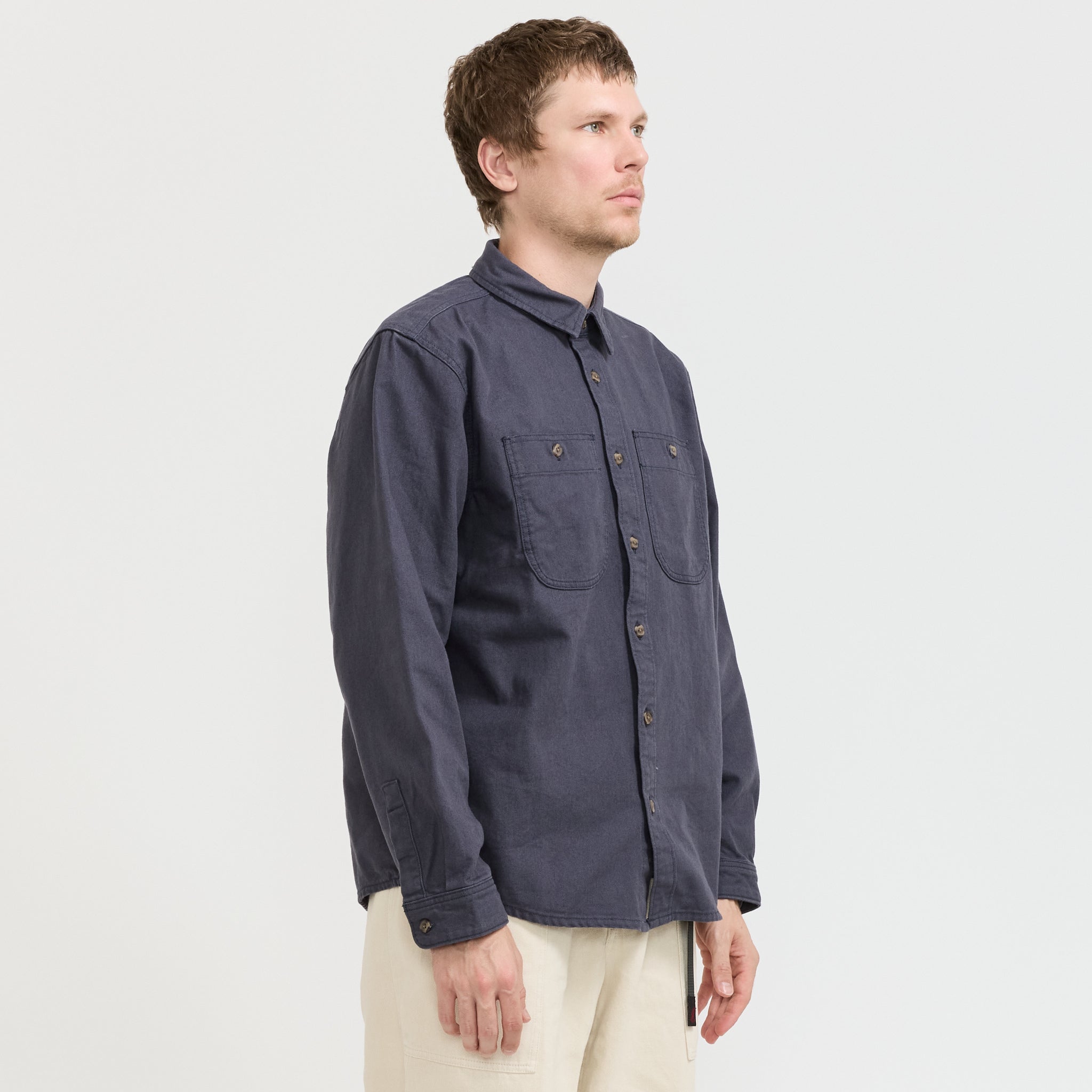 Patagonia | Point Reyes Canvas Shirt Smolder Blue | Maplestore
