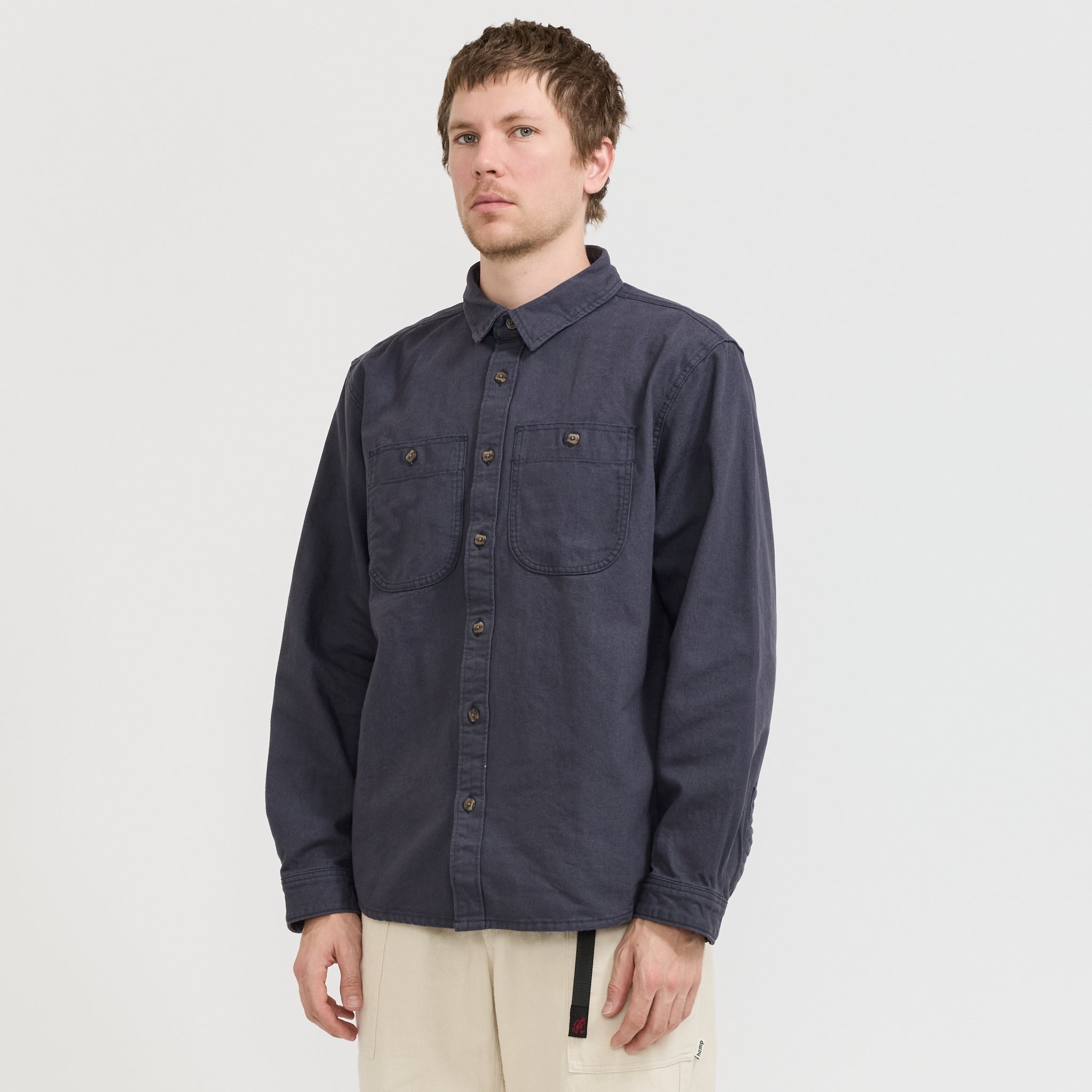 Patagonia | Point Reyes Canvas Shirt Smolder Blue | Maplestore