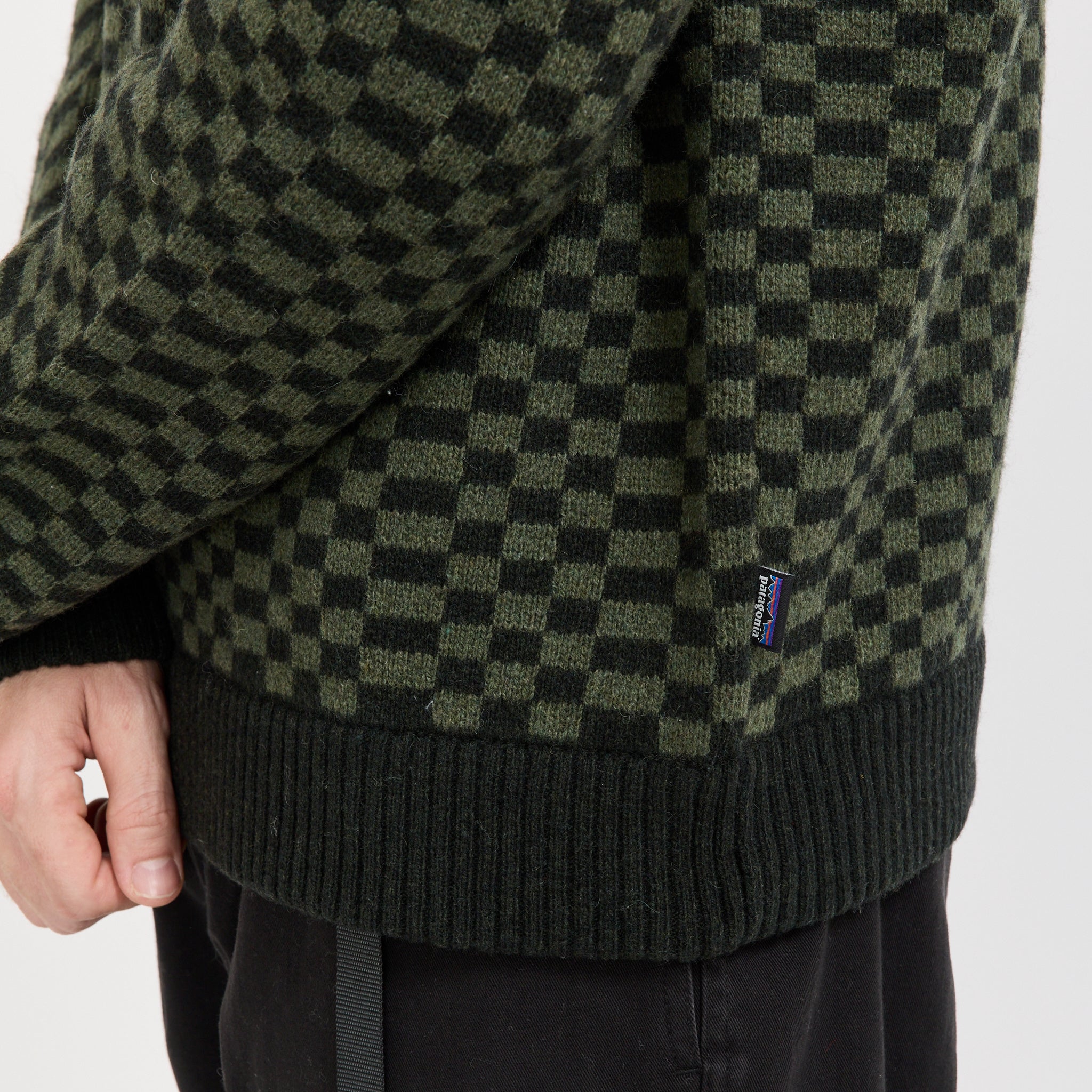 Patagonia | Recycled Wool Blend Sweater Finned: Old Growth Green | Maplestore