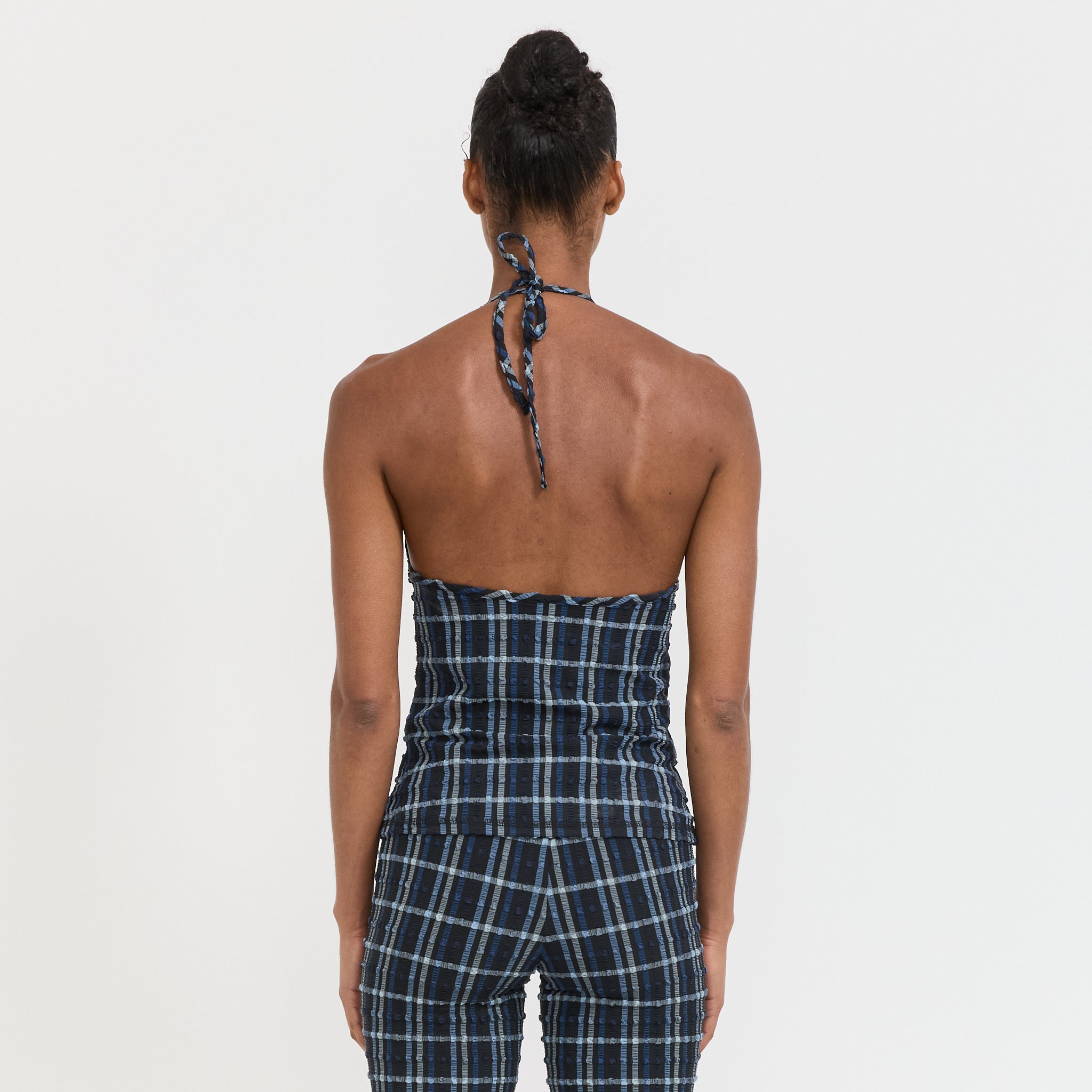 Cindy Halter Top Seersucker Selvedge