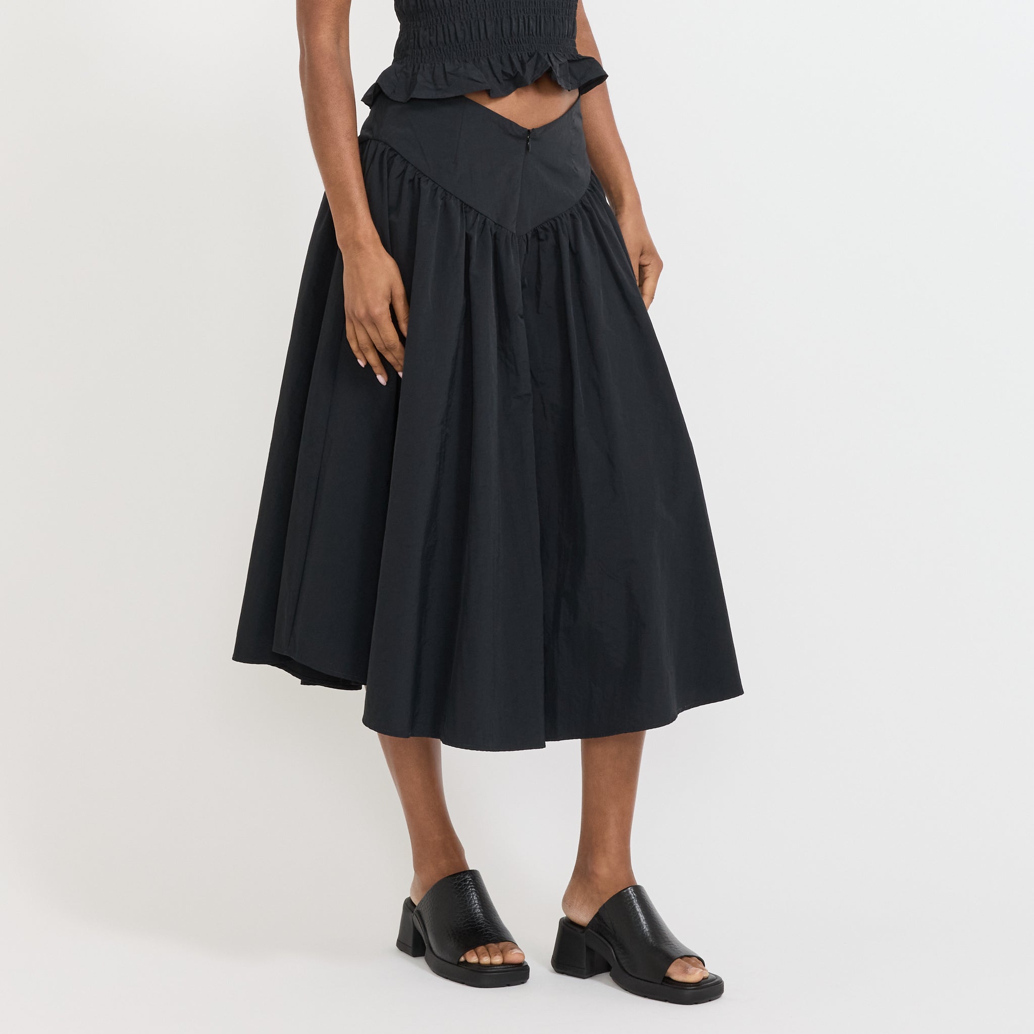 Deba Midi Skirt Onyx