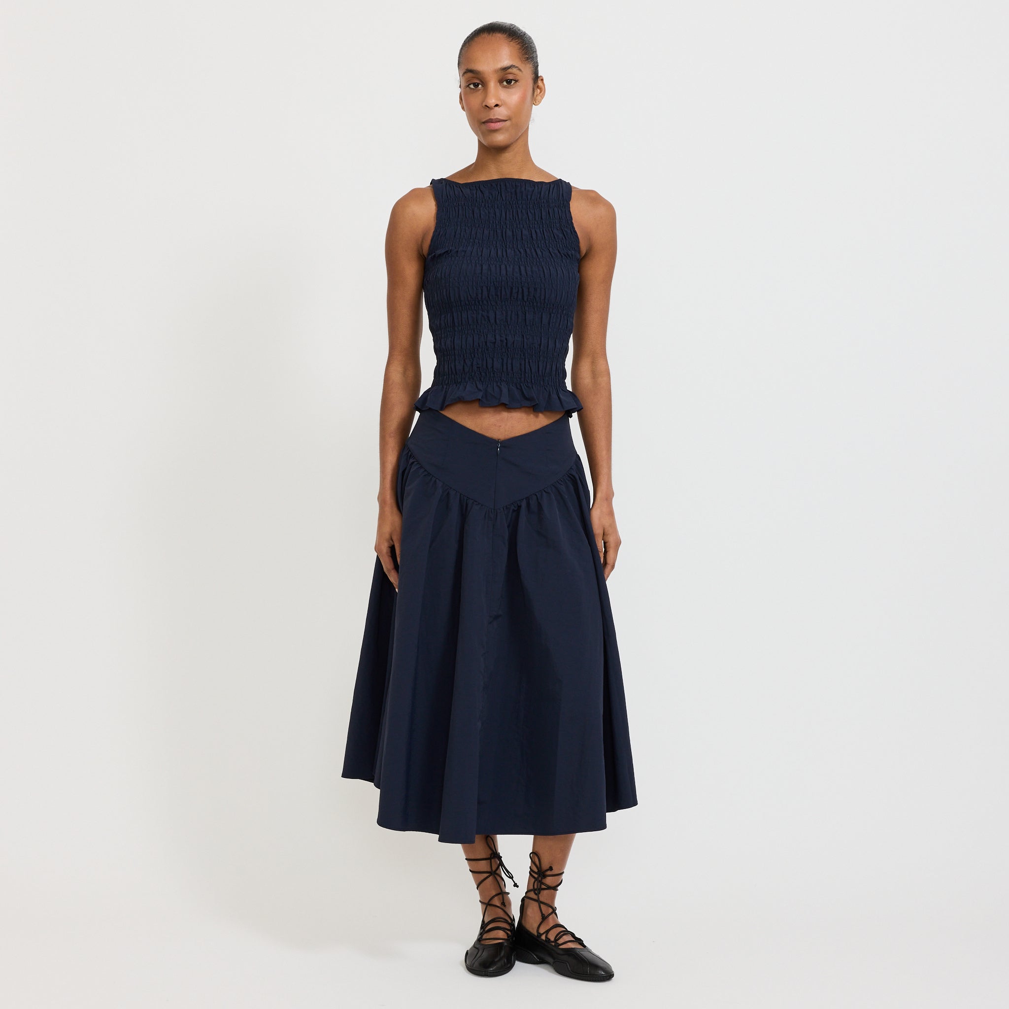 Deba Midi Skirt Midnight