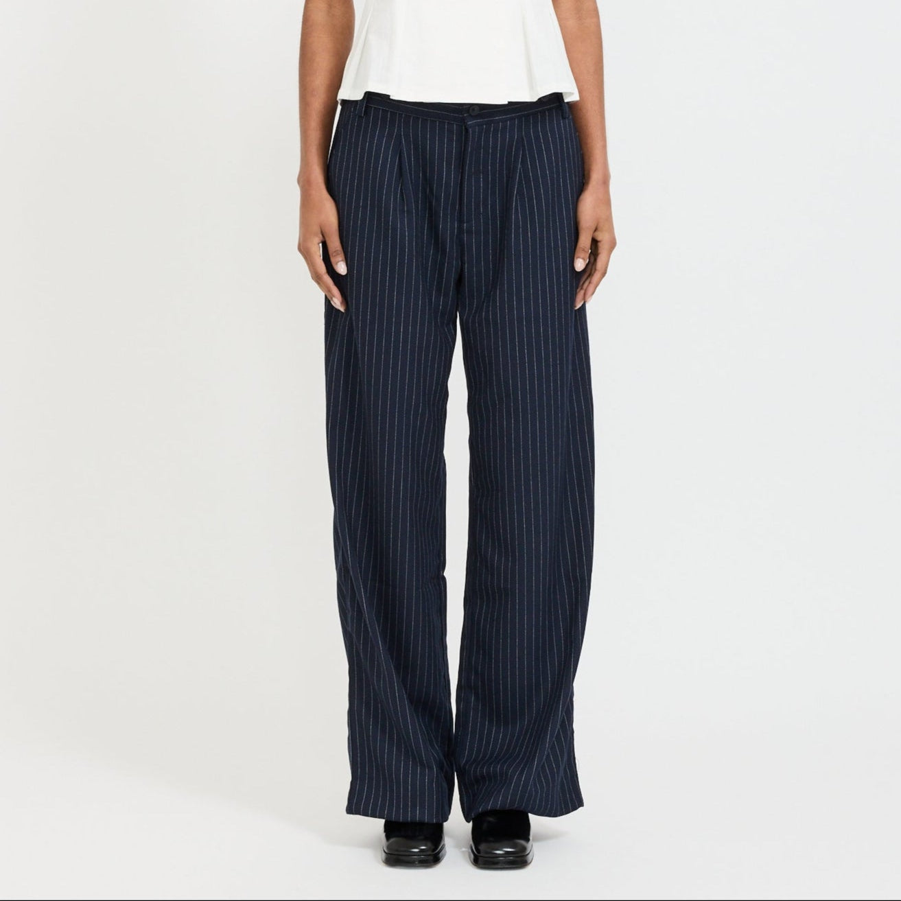 Lennox Trousers Ink Pinstripe