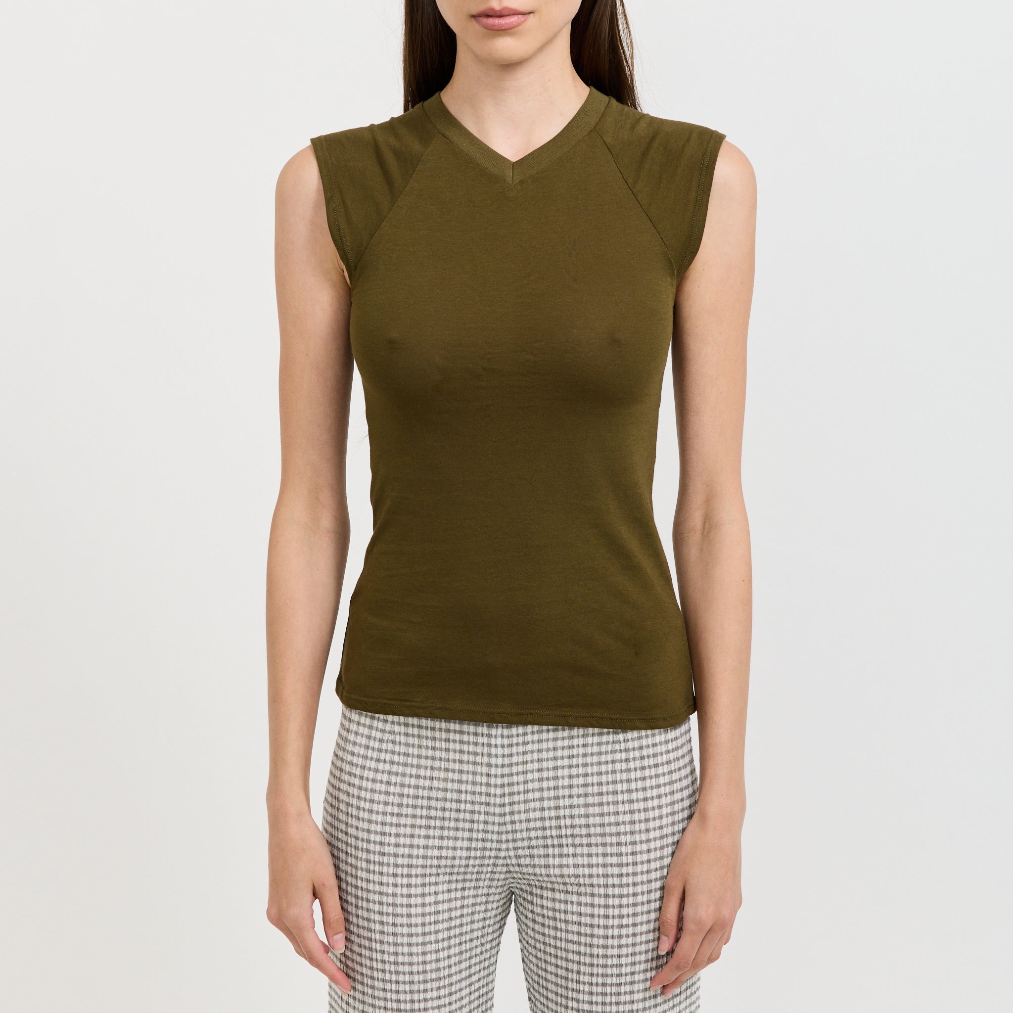 Beam V-Neck Tee Seaweed
