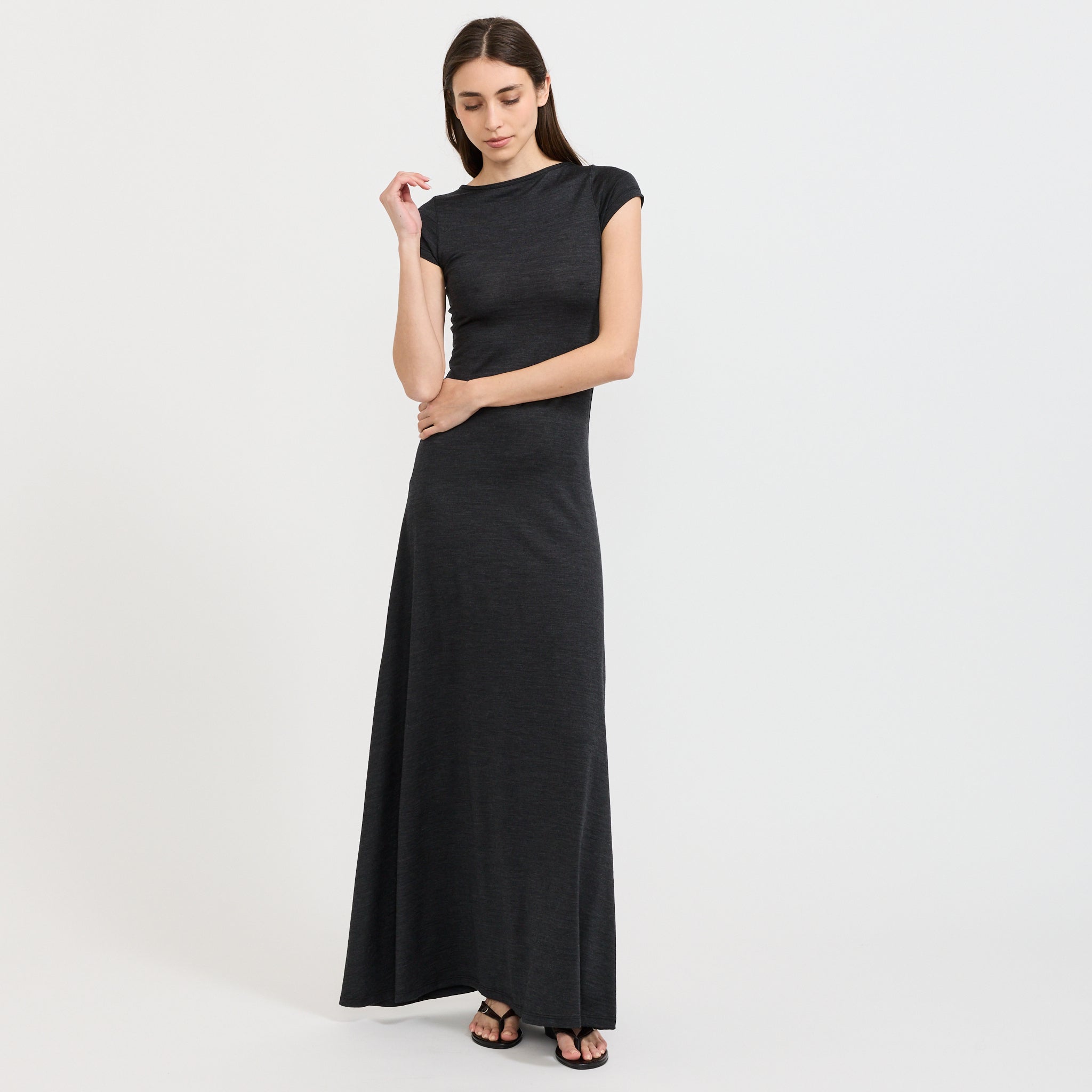 Connection Wool Dress Cinder