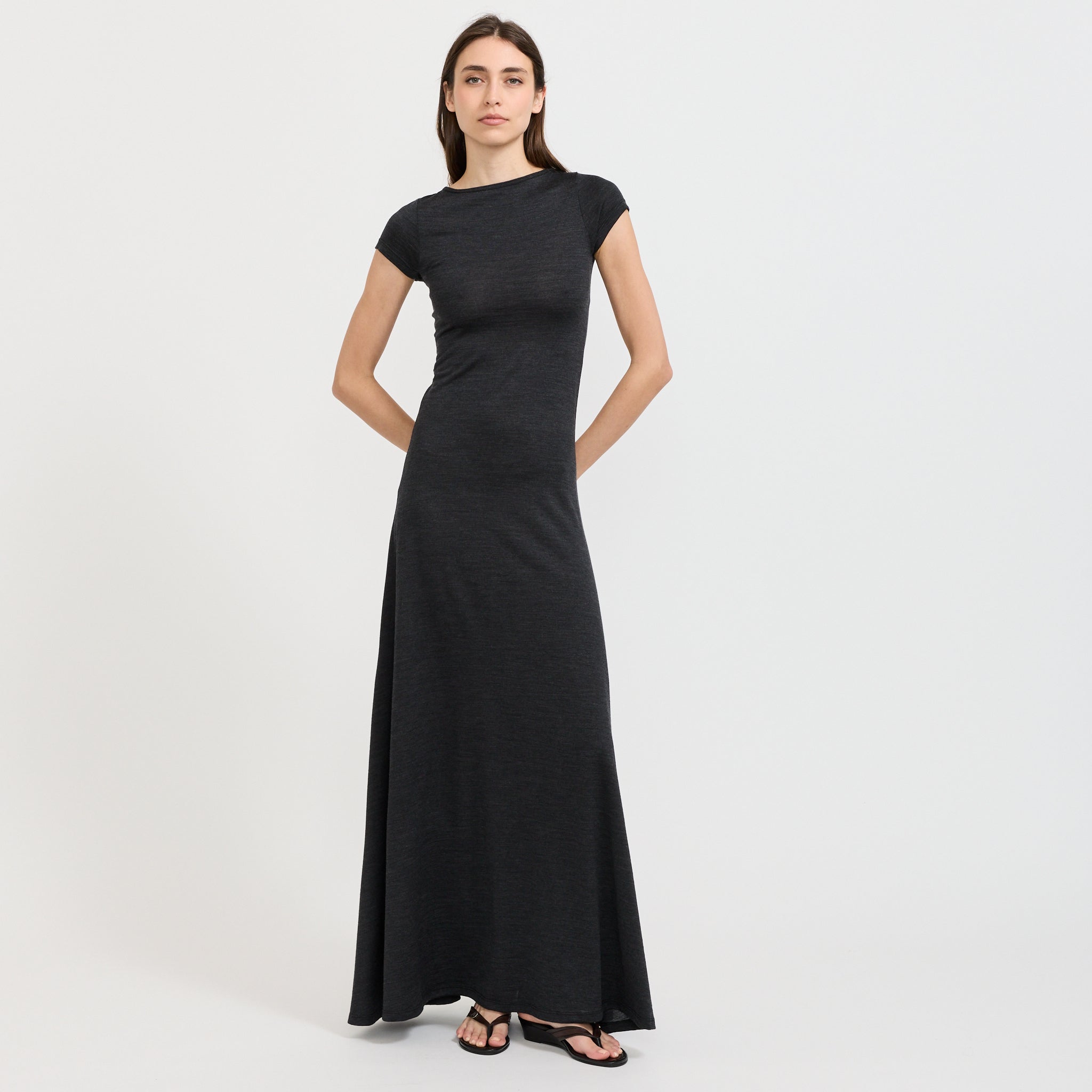Connection Wool Dress Cinder