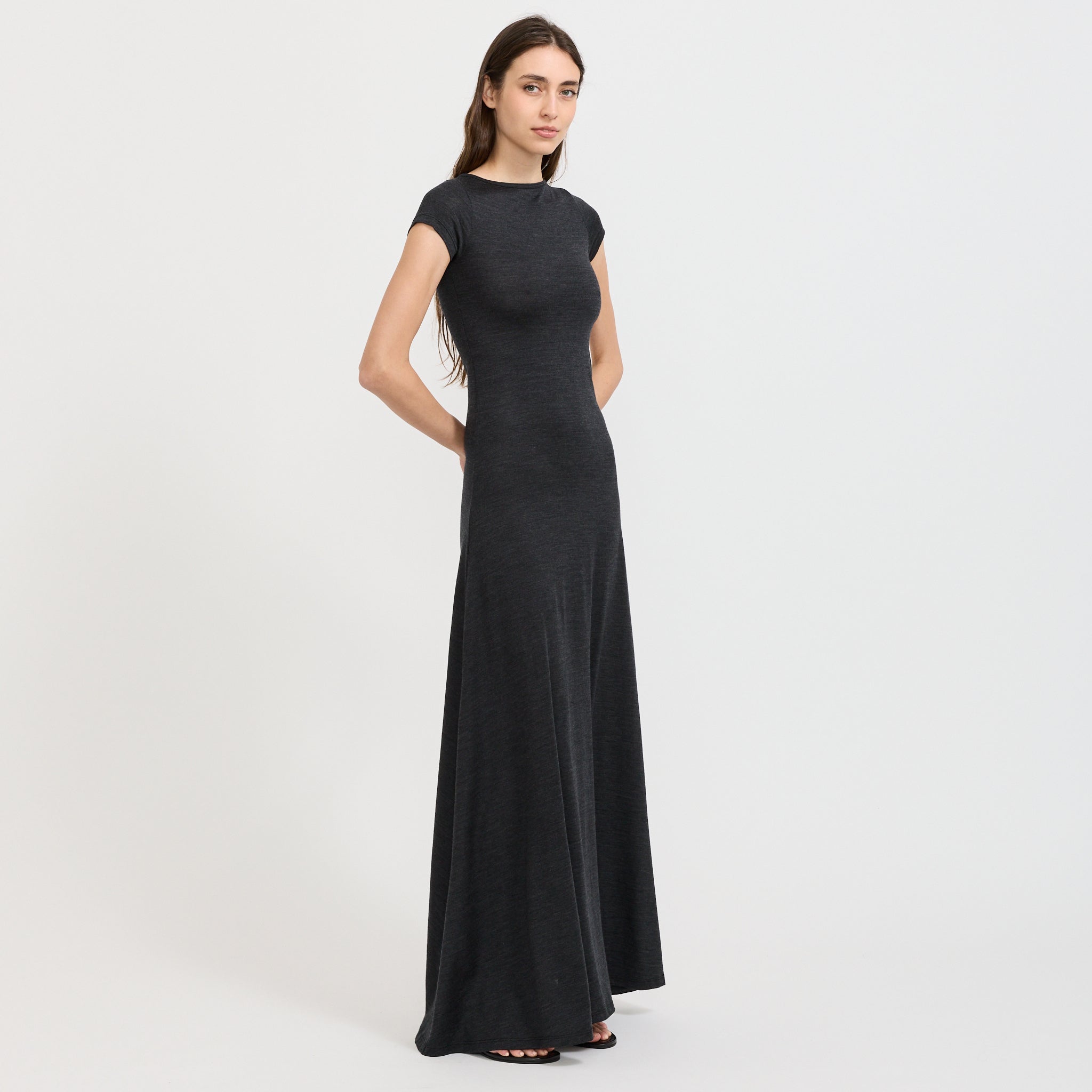 Connection Wool Dress Cinder