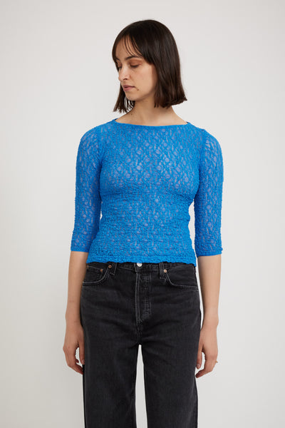 Permanent Vacation | Impression Lace Top Deep Cyan | Maplestore
