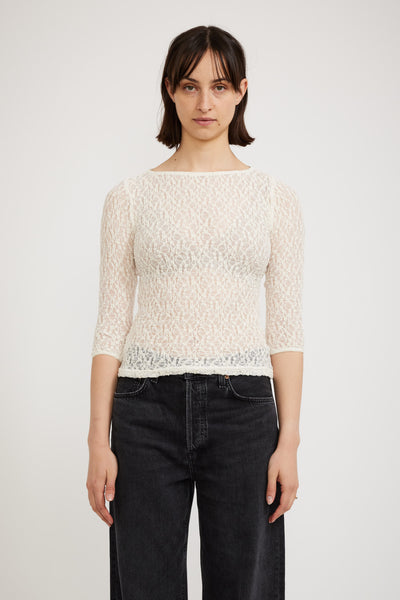 Permanent Vacation | Impression Lace Top Ivory | Maplestore