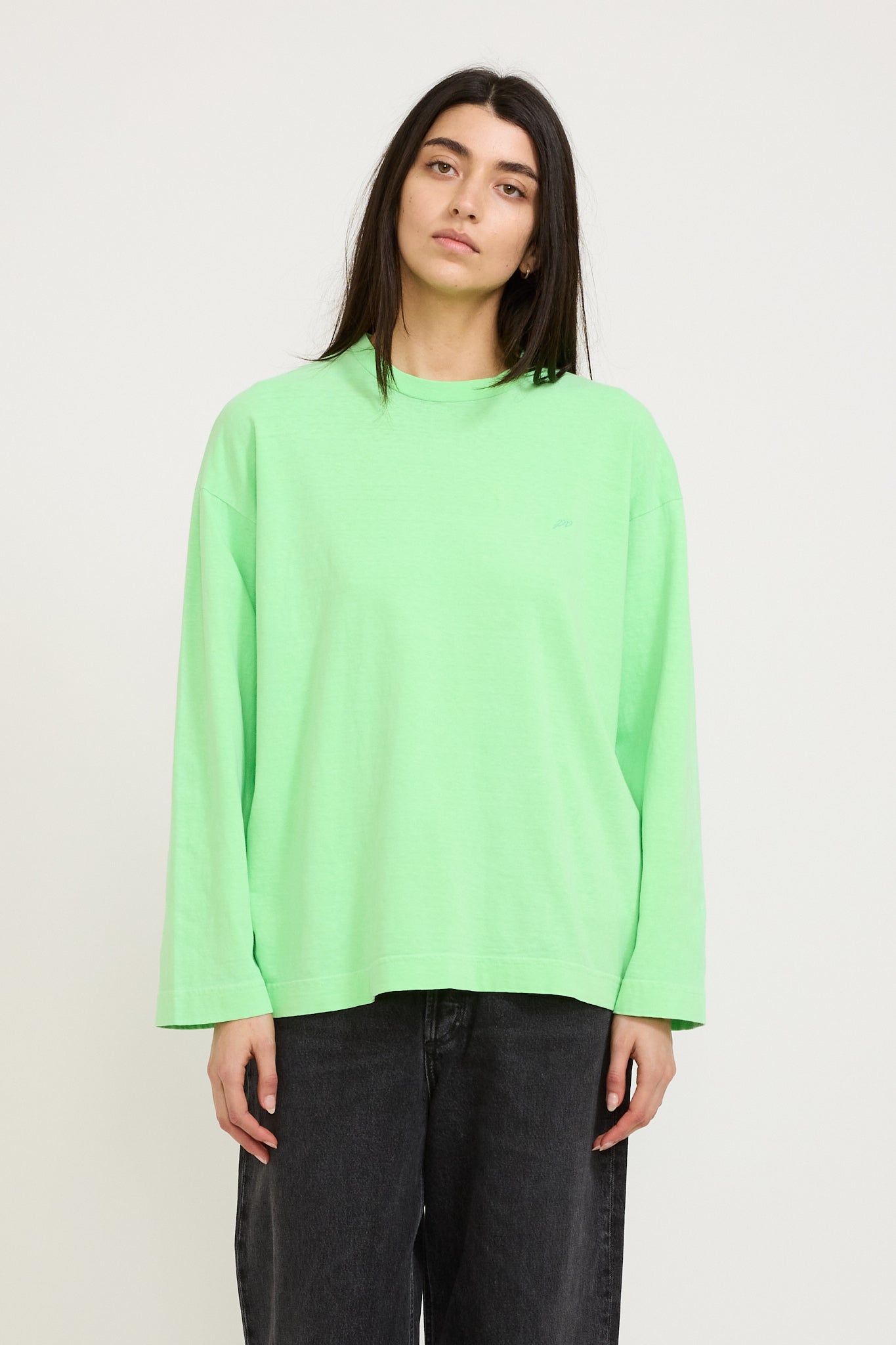 Permanent Vacation | Mixed Messages L/S Tee Chroma Green | Maplestore