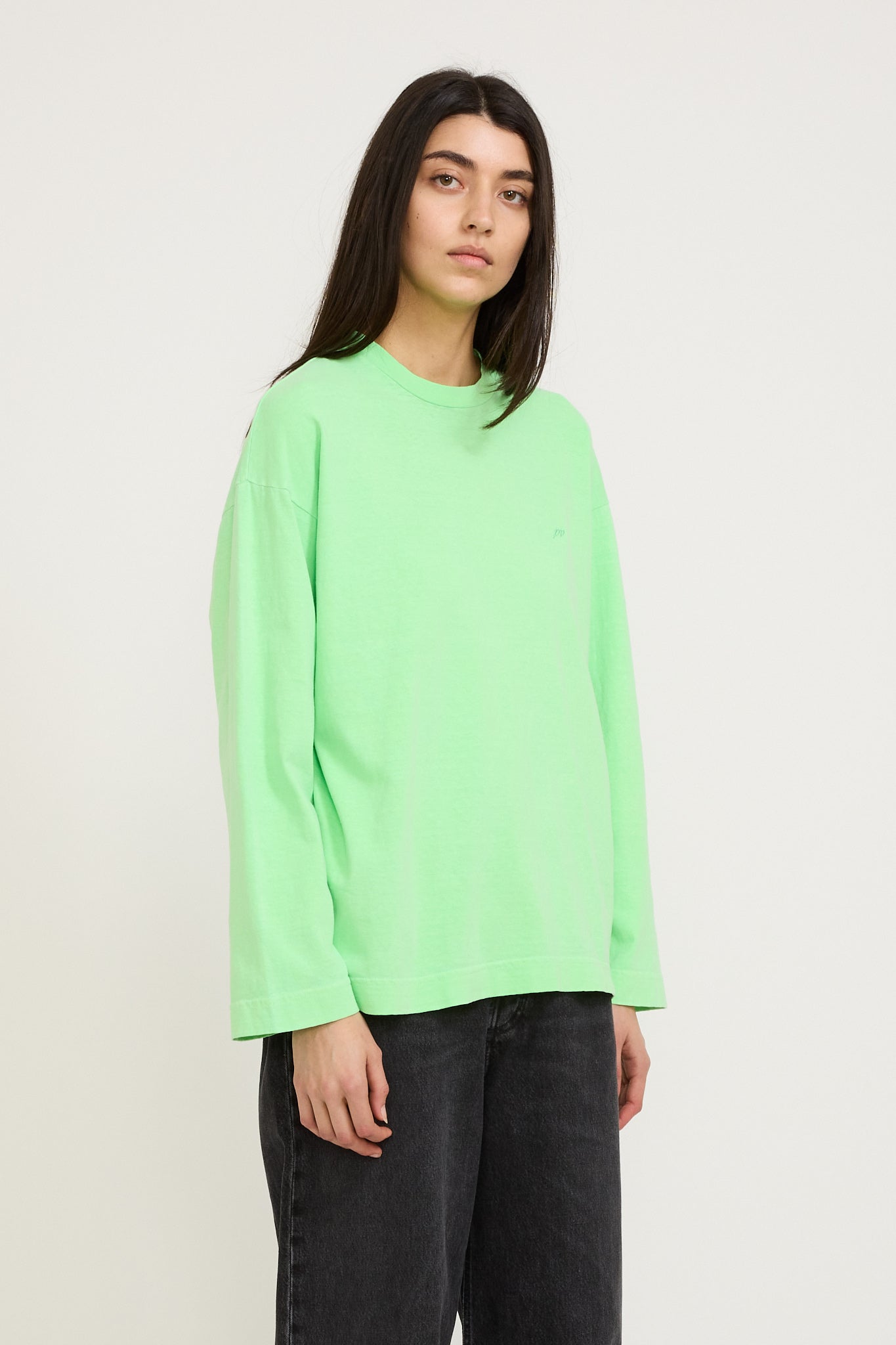 Permanent Vacation | Mixed Messages L/S Tee Chroma Green | Maplestore