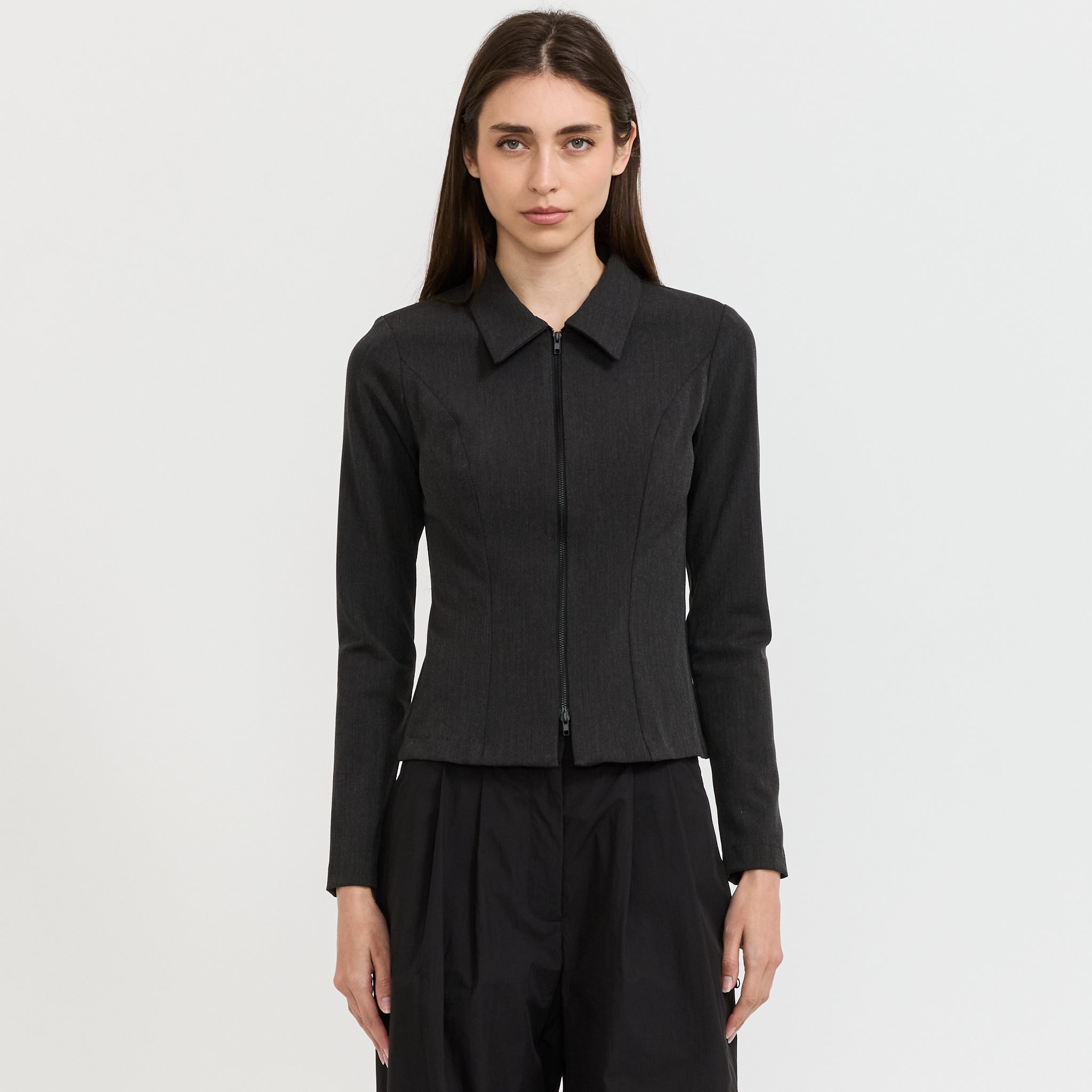 Oversight Zip Shirt Pavement