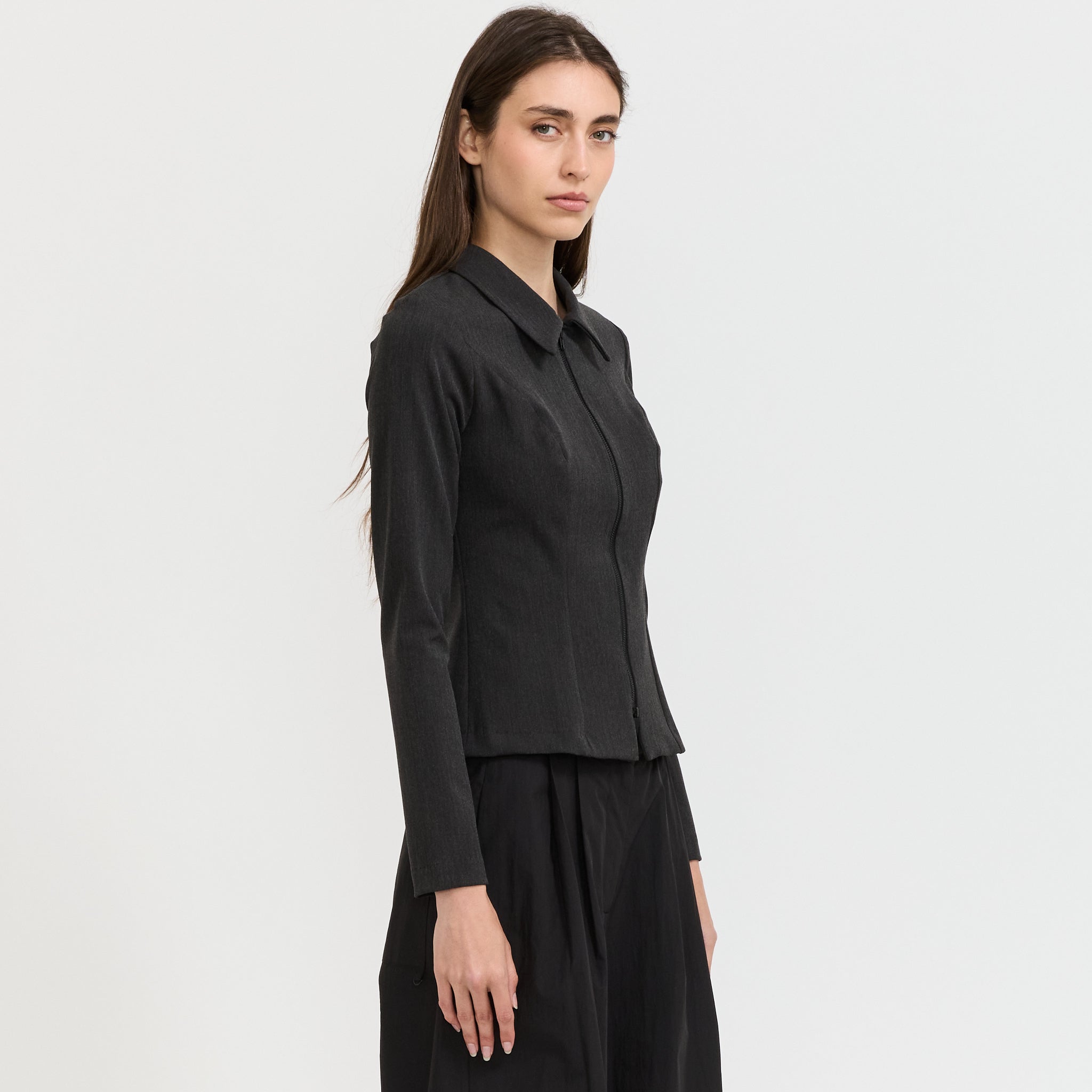Oversight Zip Shirt Pavement