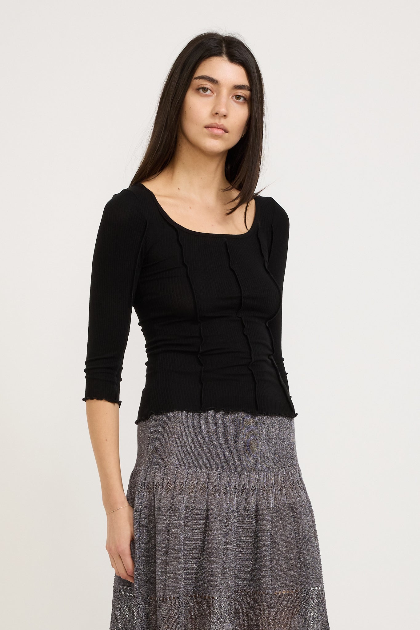 Permanent Vacation | Segment Scoop Top Black | Maplestore