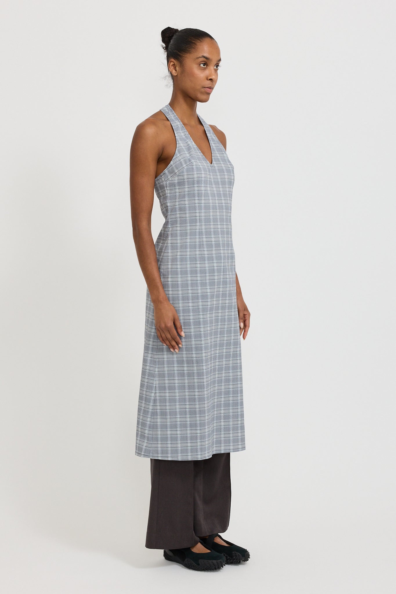 Subject Midi Dress Petrol Check