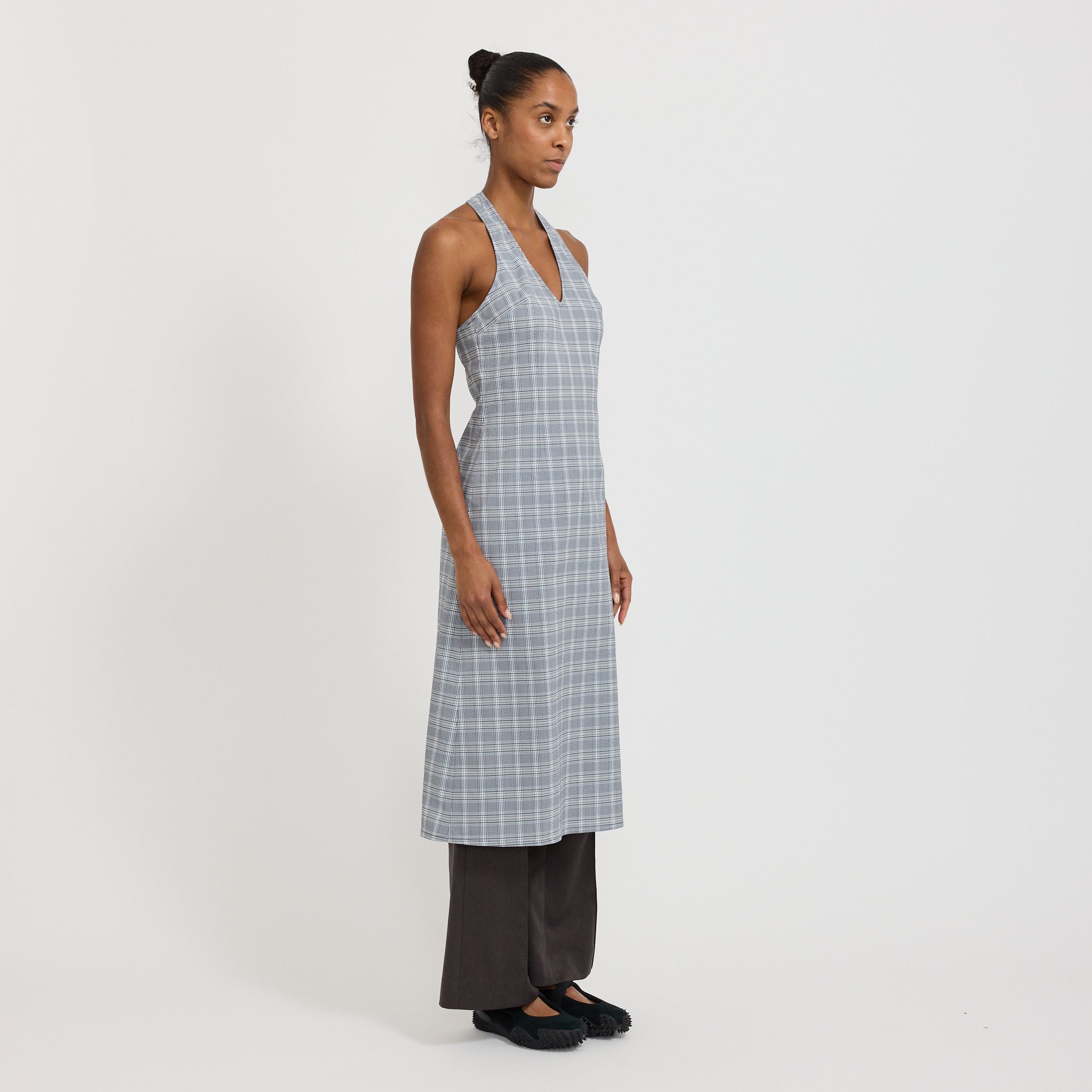 Subject Midi Dress Petrol Check