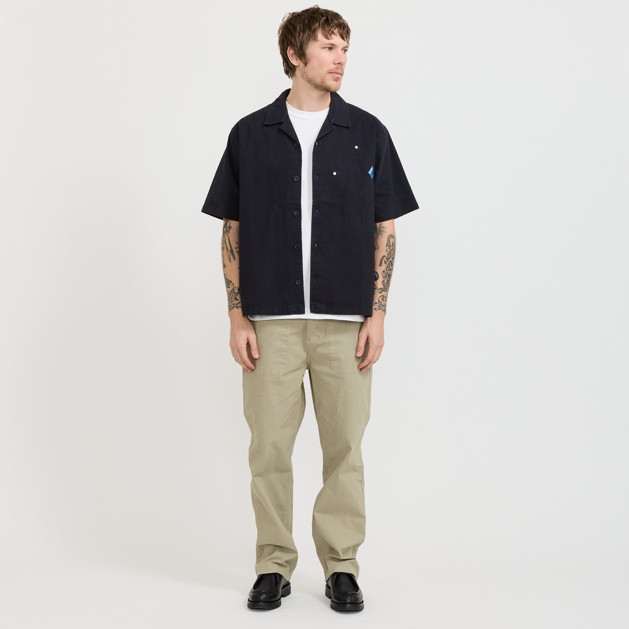 Tradesman Shirt Blue Black Ripstop